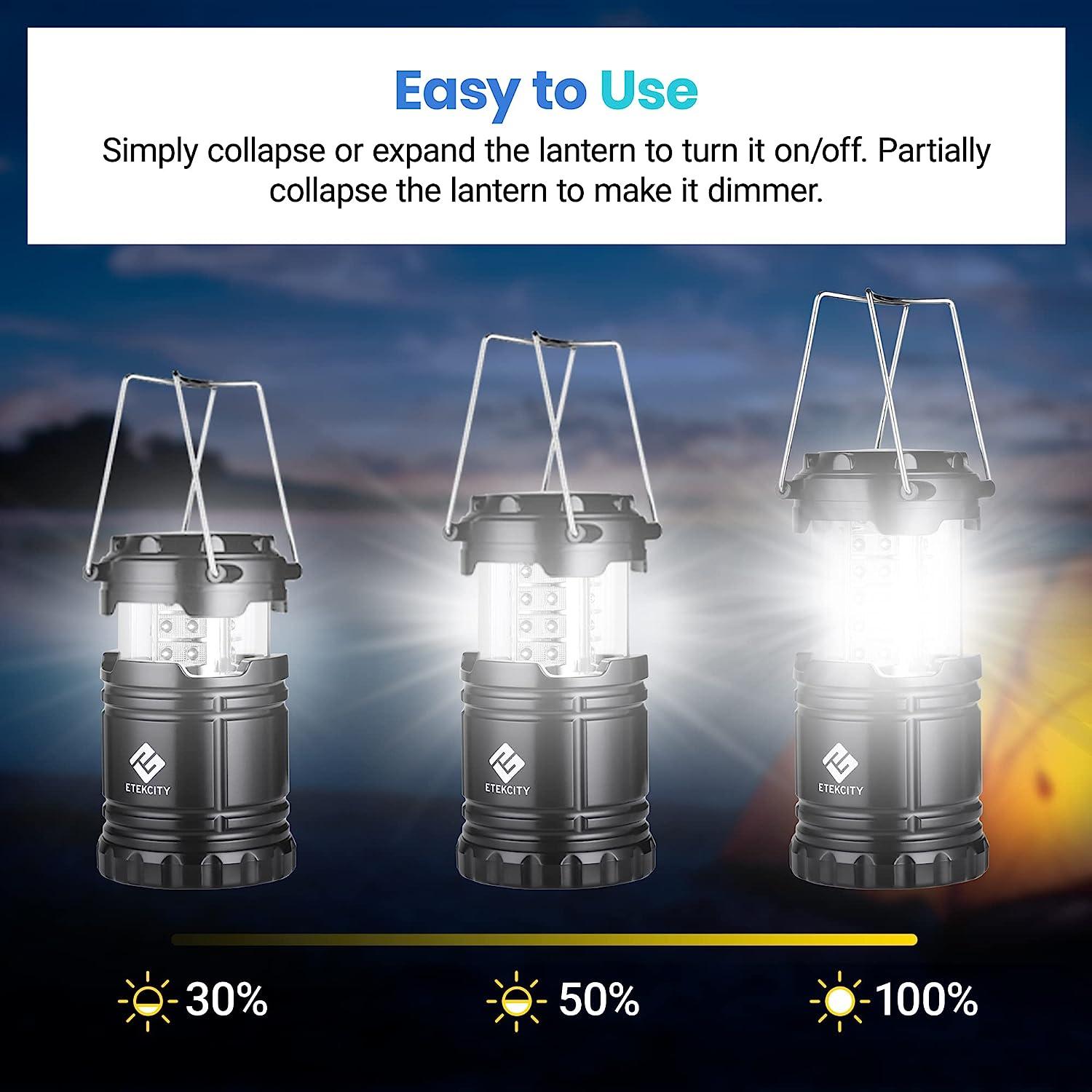 2Pack 360 LED Collapsible Camping Lantern IPX4 Water Resistant Super Bright  Battery Powered - Lanterns, Facebook Marketplace