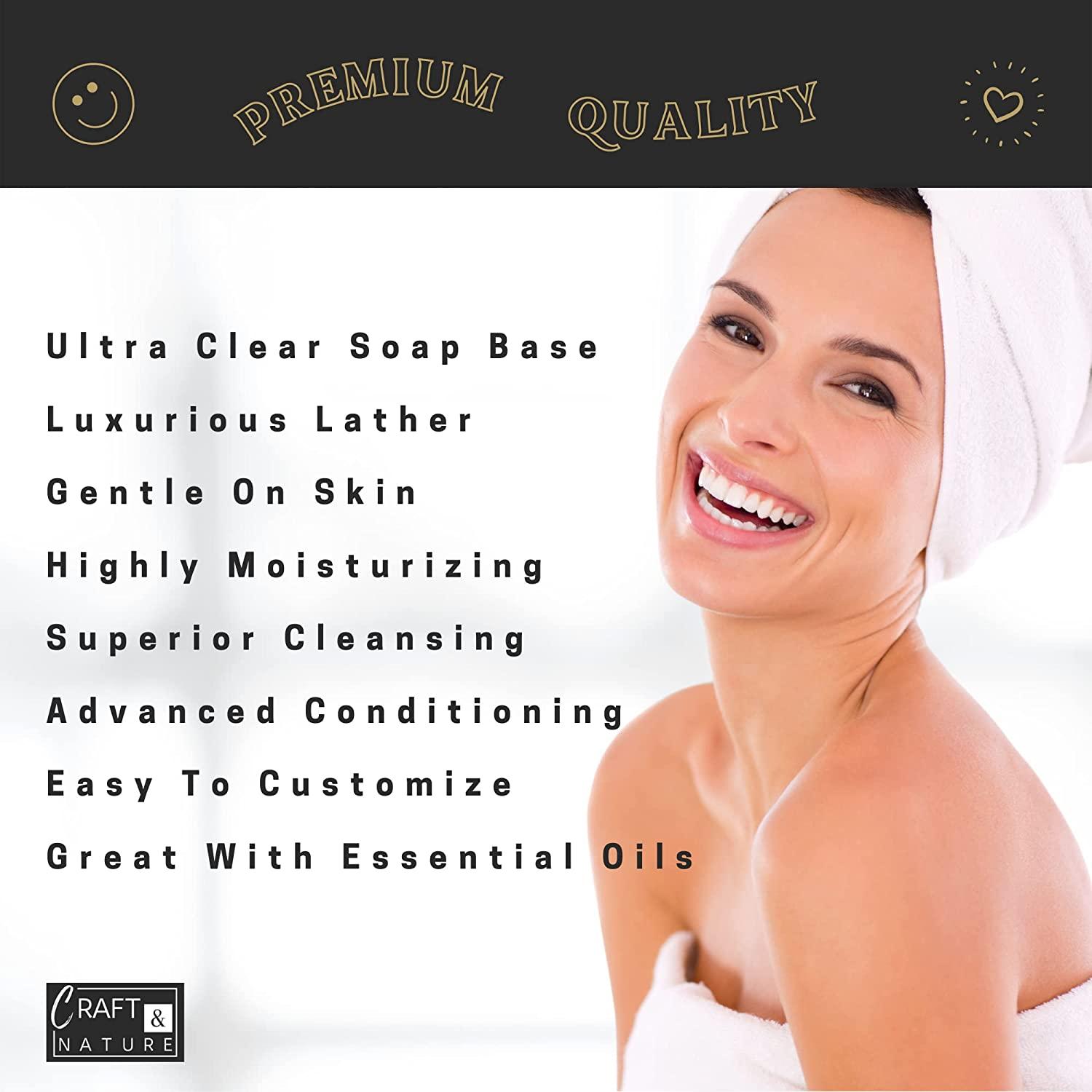 10 Lb Clear Melt &Pour Glycerine Soap Base, Ultra Clear Premium Best