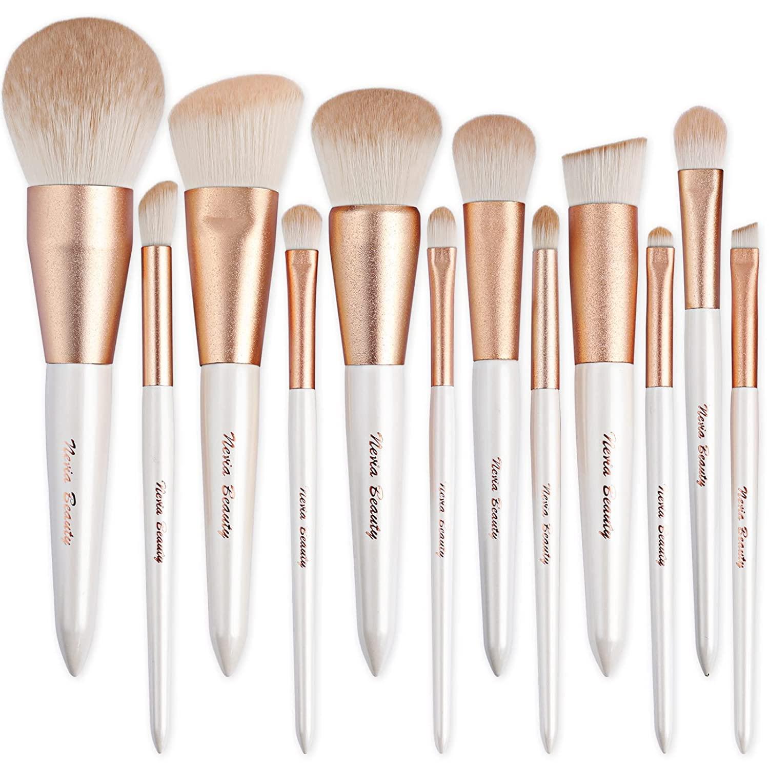 Tools For Beauty - Professional Makeup Brushes Set, white, 12 pcs