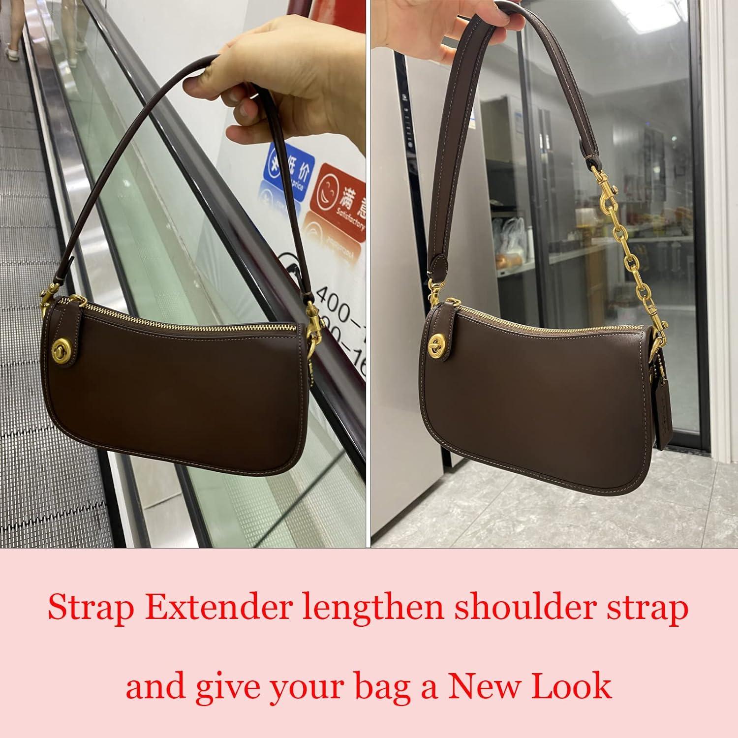Metal Purse Chain Strap Extender for Accessory Charms,Lengthen Crossbody  Shoulder Handbags Strap(No.3 Black Grey)