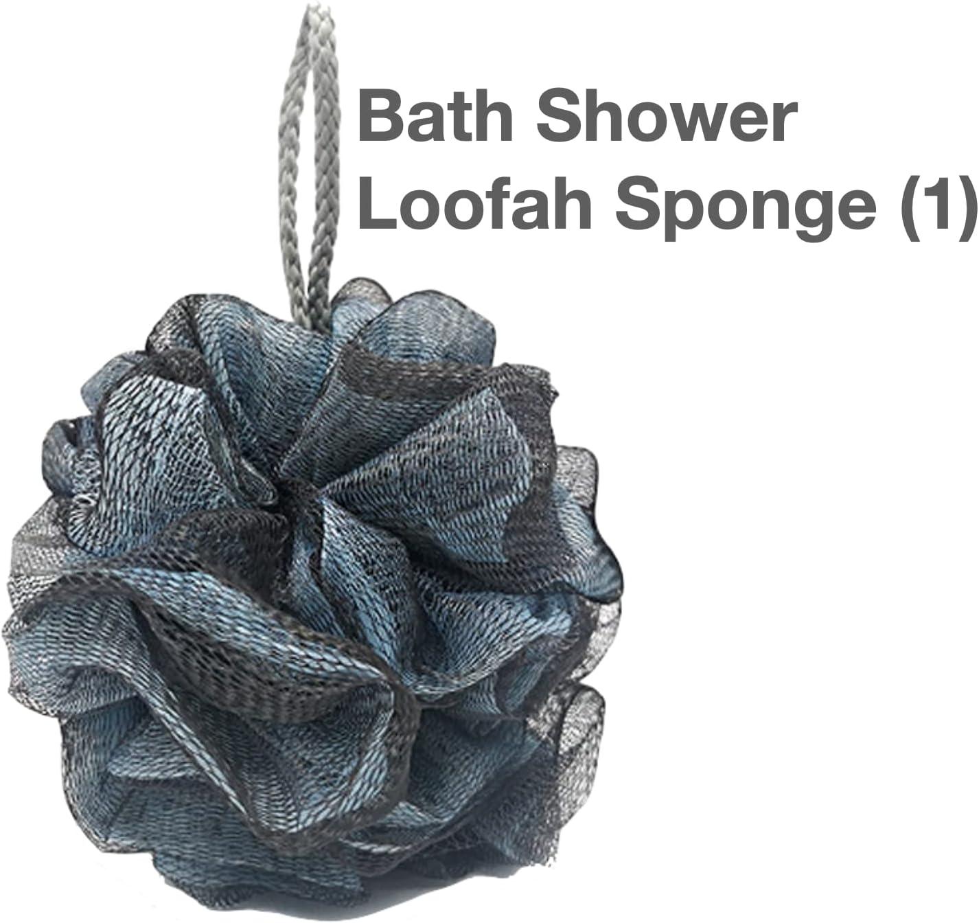 CM Wealth 6PCS Bath Shower Sponge Set Exfoliating Body Bath Gift Set with Back Scrubber, Towel