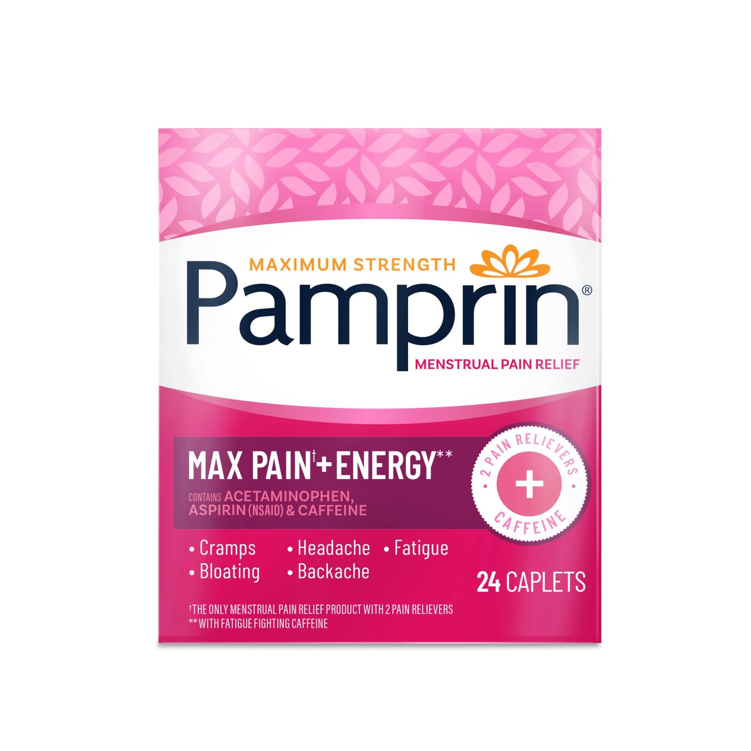 Pamprin Maximum Strength Max Formula, with Acetaminophen, Menstrual