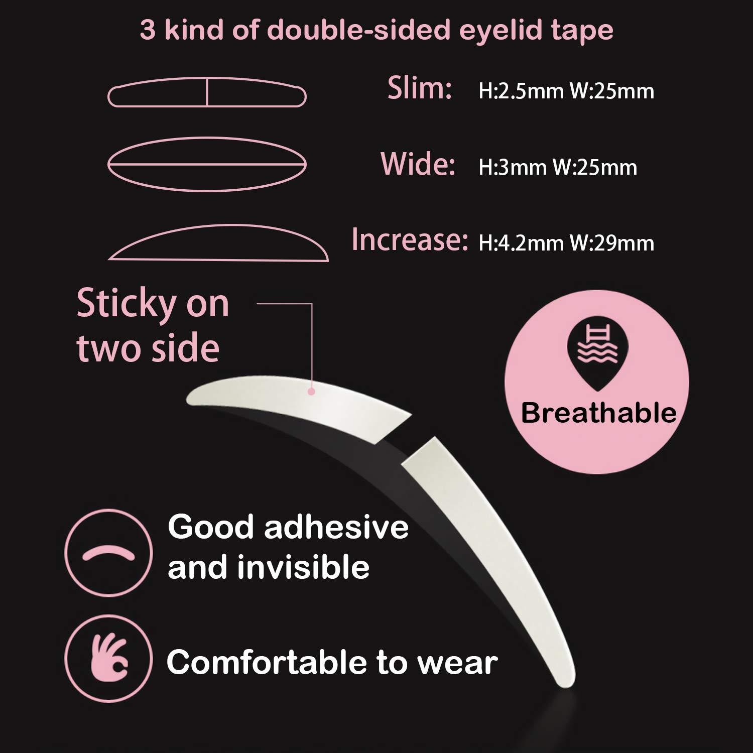 Ultra Invisible Double Eyelid Tape Stickers - 200Pcs/100Pairs Both Side  Sticky Instant Eye Lid Lift Strips - Perfect for Hooded Droopy Uneven or  Mono-eyelids