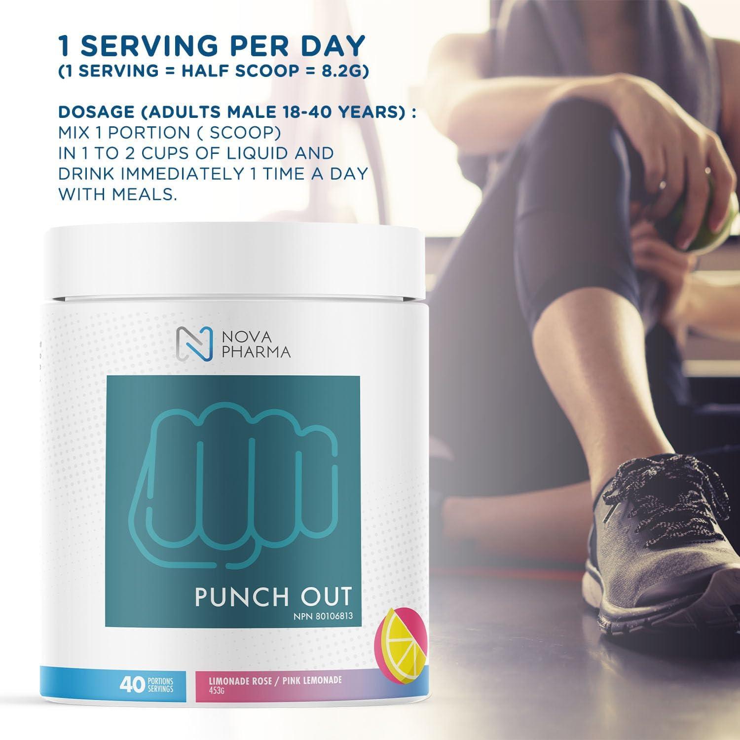 Nova Pharma Punch Out Pre Workout Powder L-Carnitine and Antioxidant-Rich Pre  Workout Supplement Boost Stamina and Endurance for Gym Training and Workouts  - 40 Servings (Pink Lemonade) | Buy Now with Express