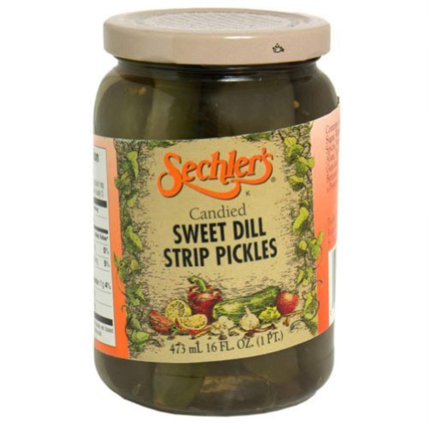 Sechler's, Pickle Candied Sweet Dill Strip, 16Ounce (6 Pack)