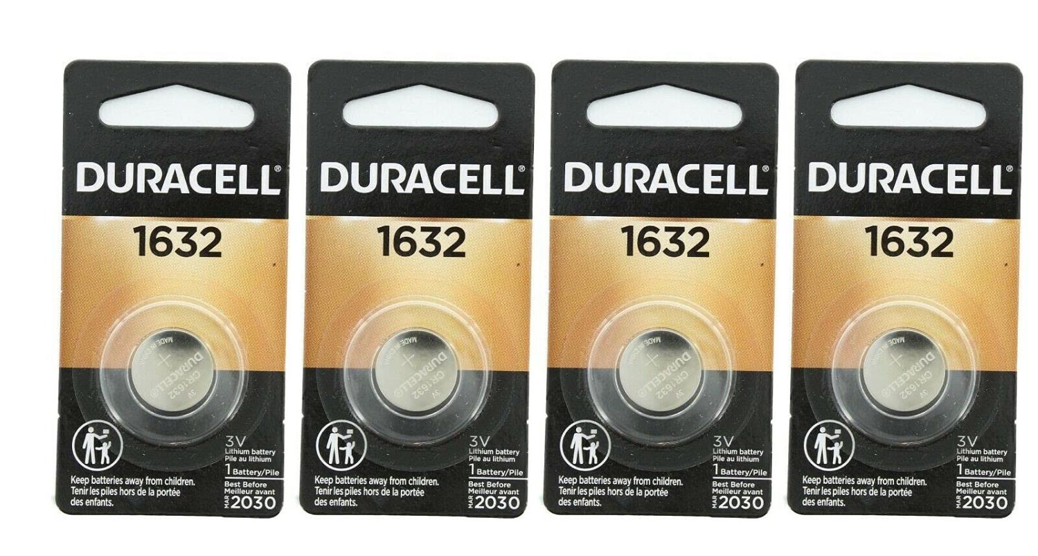 DURACELL 1632 Lithium Coin Battery Pack of 4 4 Count (Pack of 1)