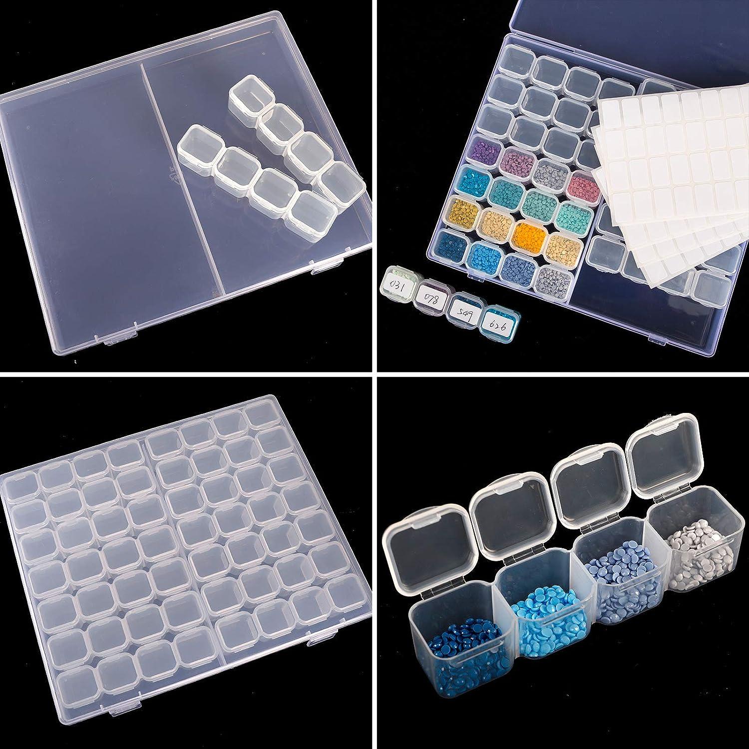 1 Piece 28/56 Grid Clear Diamond Painting Storage Container For Bead Storage,  Sewing, Nail Diamonds, Embroidery Box Storage Box, Storage Box For Nails  Diamonds And Beads, Suitable For DIY Art Craft Art