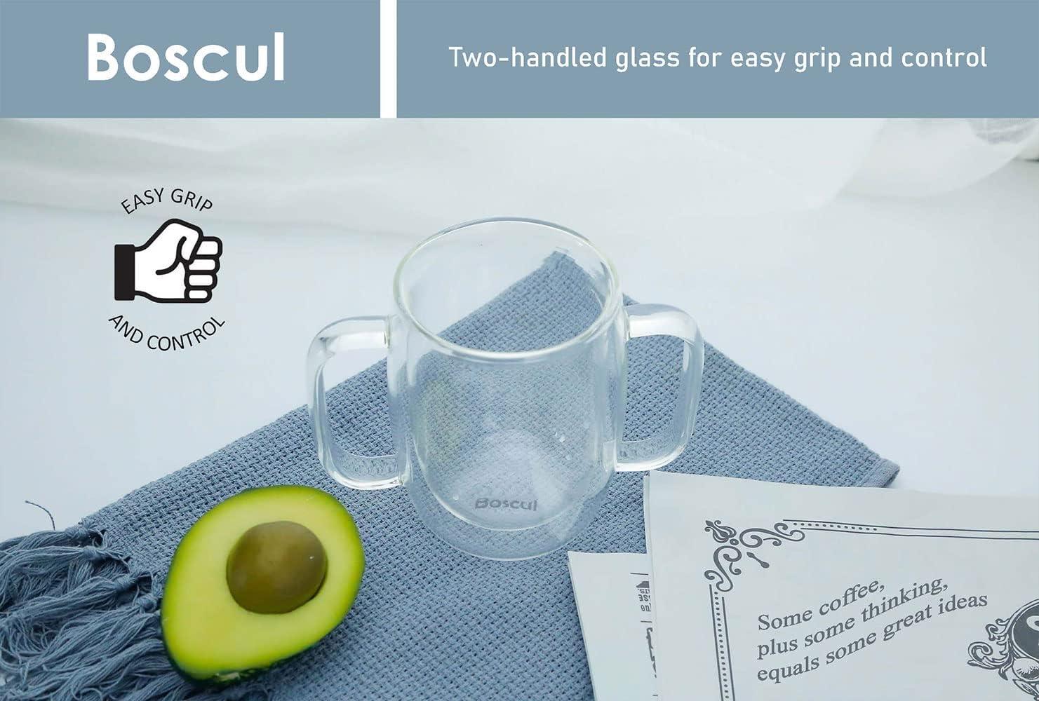 Boscul 350ml Double Walled Glass Mug | Two Handled Lightweight Cup for  Elderly & Disabled | Drinking Aid for Arthritis, Dementia & Limited  Mobility | Buy Now with Express International Delivery | GoSupps.com