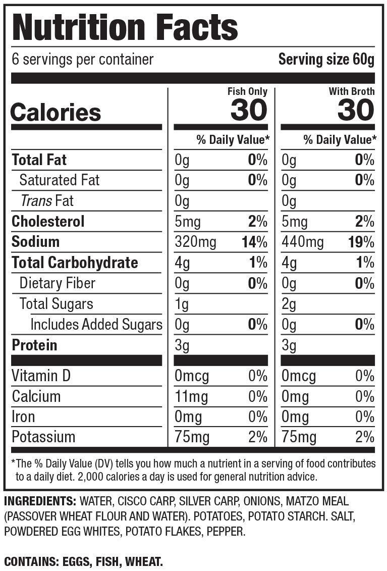 Manischewitz Gefilte Fish in Liquid Broth, Kosher for Passover, 24