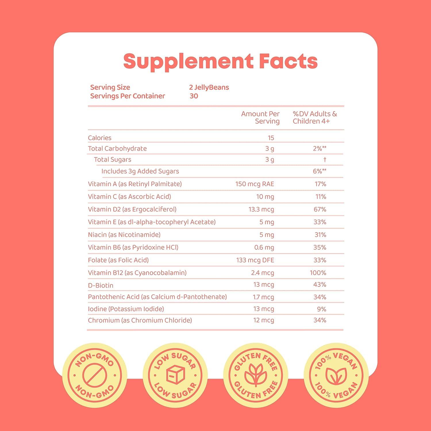 Jelly Bean Vitamins With Folate For Kids Kids Chewable Multivitamins