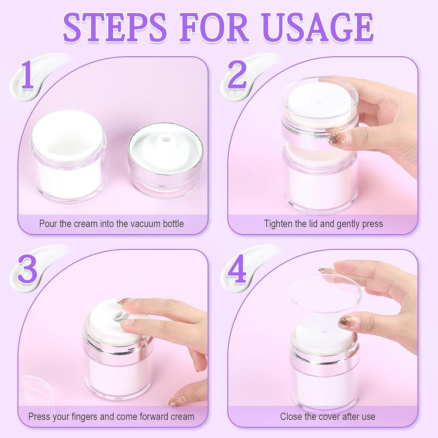 Moisturizer Pump Dispenser Set Cream Jar Vacuum Bottle with Airless
