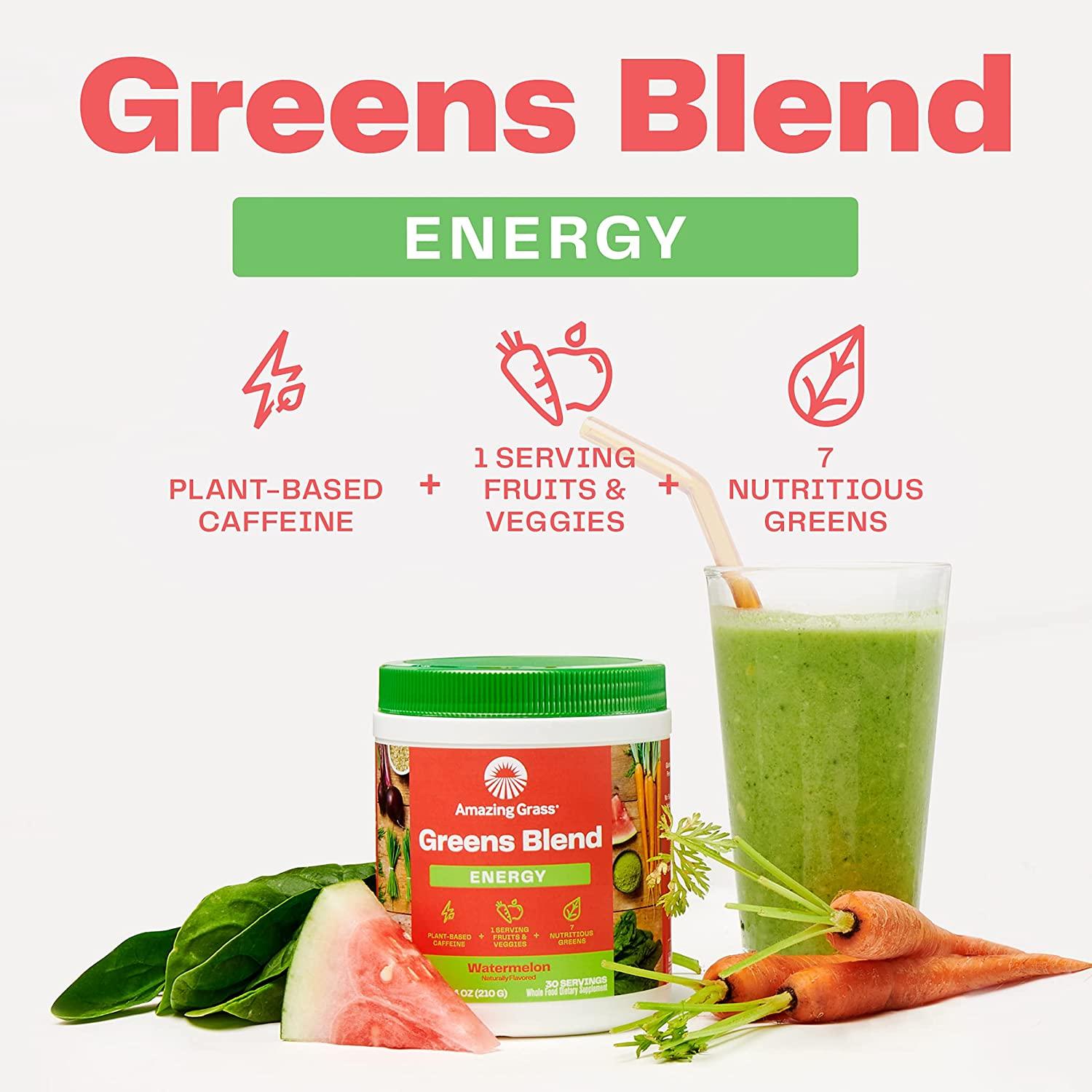 Amazing Grass, Green Superfood, Energy, Watermelon, 7.4 oz (210 g)