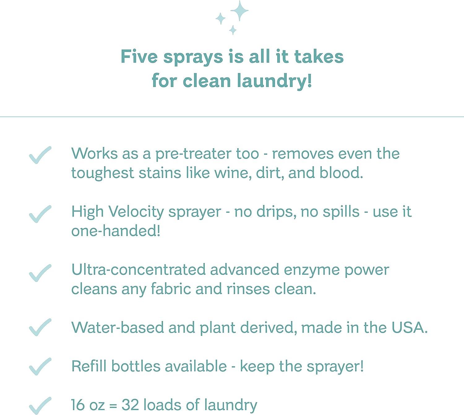 Clean Mama Laundry Detergent Spray & PreTreater Natural Laundry