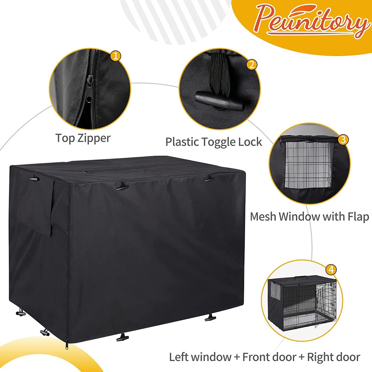 48 Inch Durable Black Dog Crate Cover Universal Fit for Wire Kennel