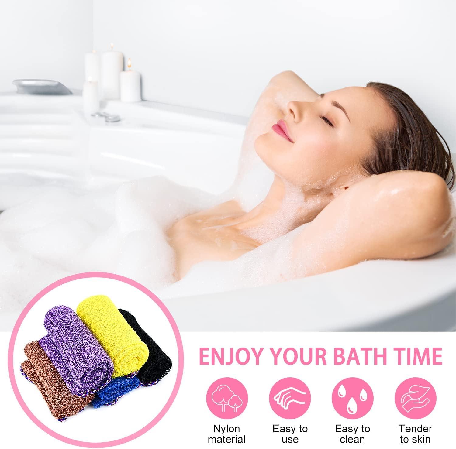 5 Pack African Net Sponge Bathing Sponges & Back Scrubbers