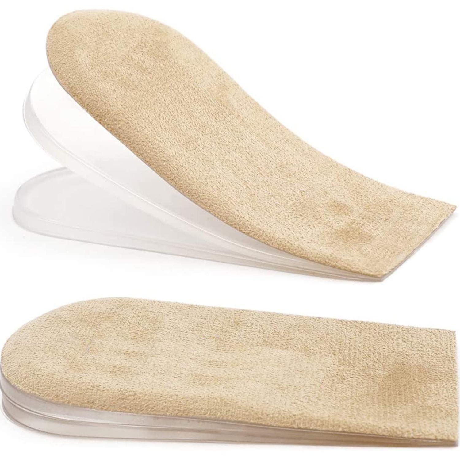 PrettSole 5mm to15mm Heel Lifts(3 Layers) Height Increase Insoles for