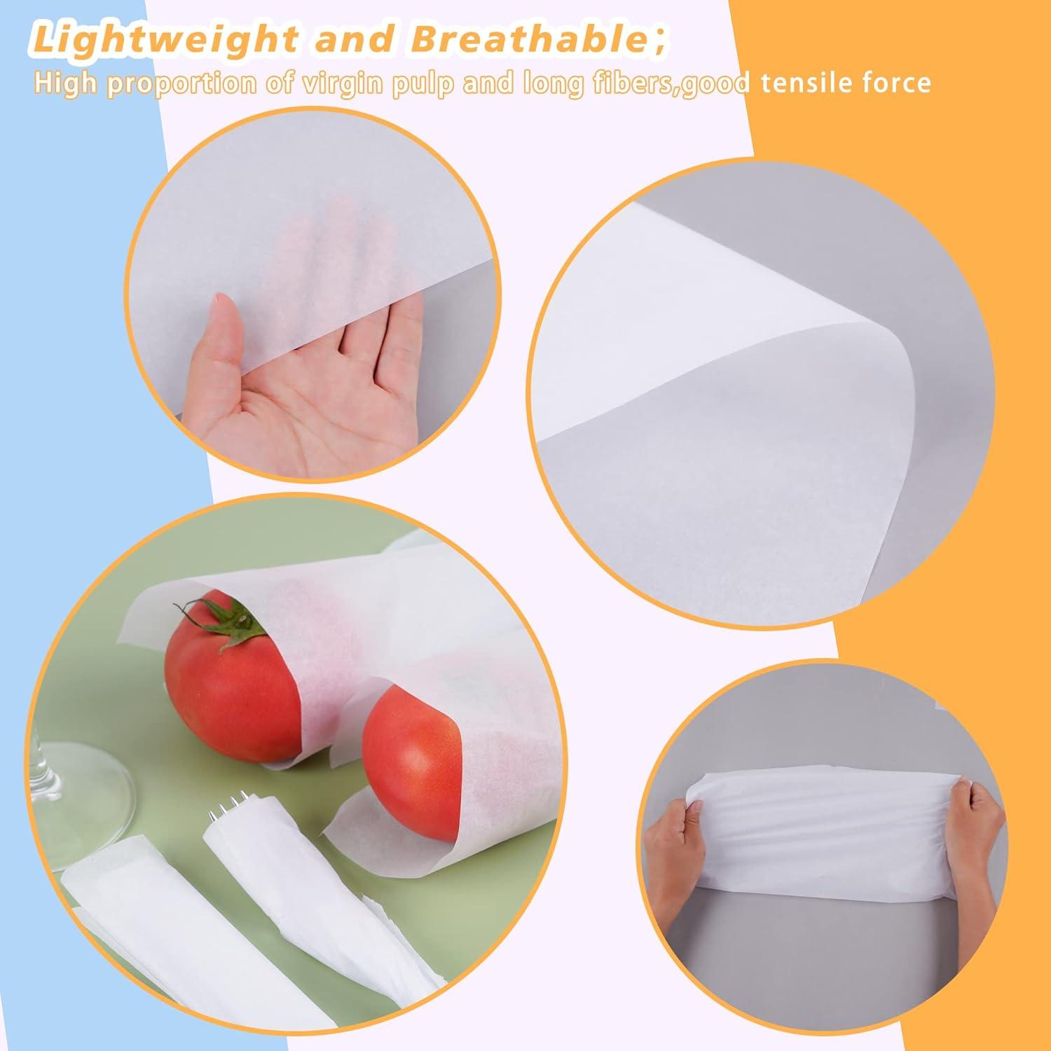 100 Sheets 15 x 20 ACID FREE White Tissue Paper UNBUFFERED Archival