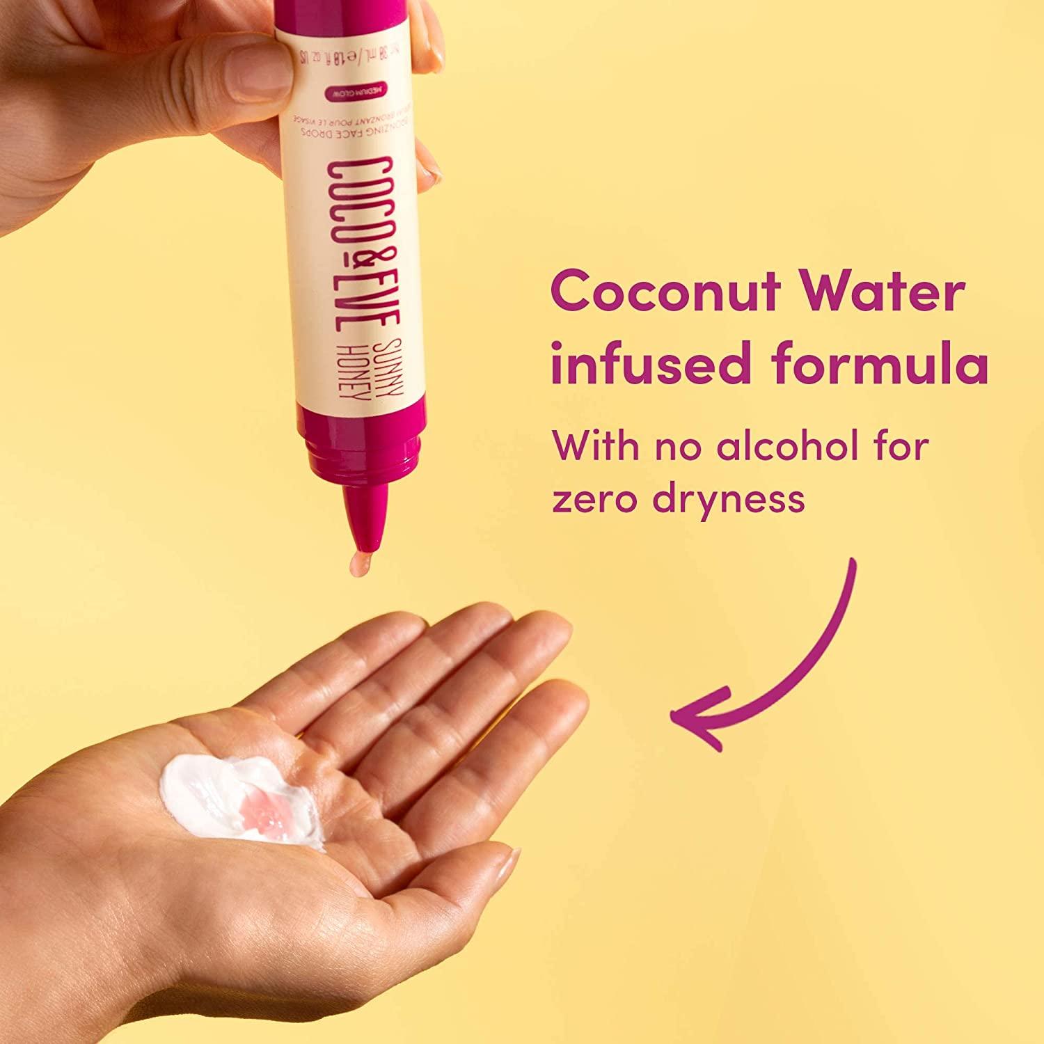 Coco & Eve Sunny Honey Bronzing Face Drops Medium Glow Self Tanning