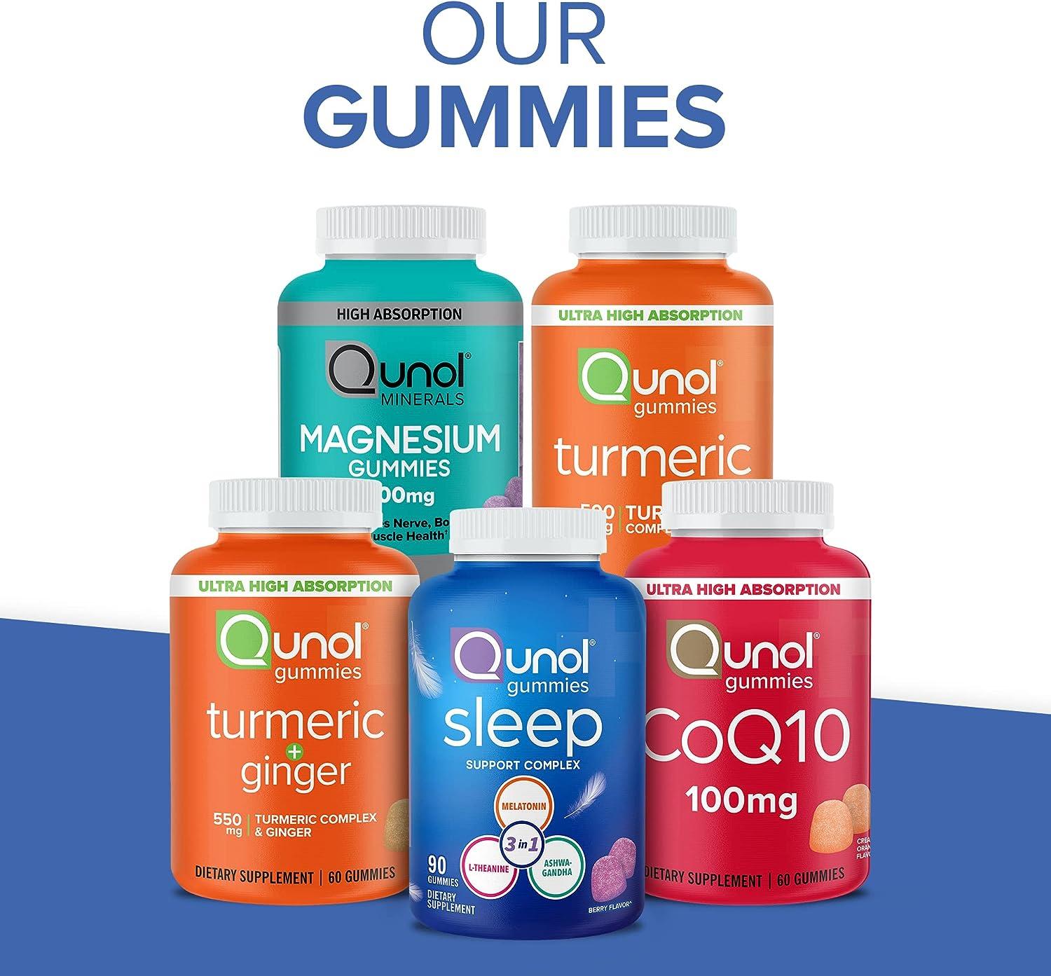 Turmeric Gummies Qunol Gummy with 500mg Turmeric Curcumin Joint Support