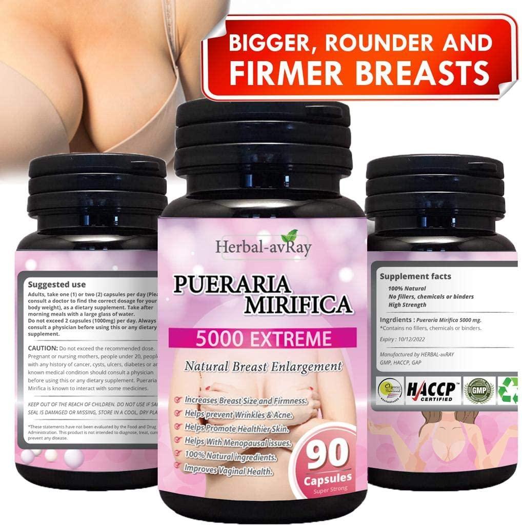 Pueraria Mirifica 5000mg Capsules Natural Breast Enhancement