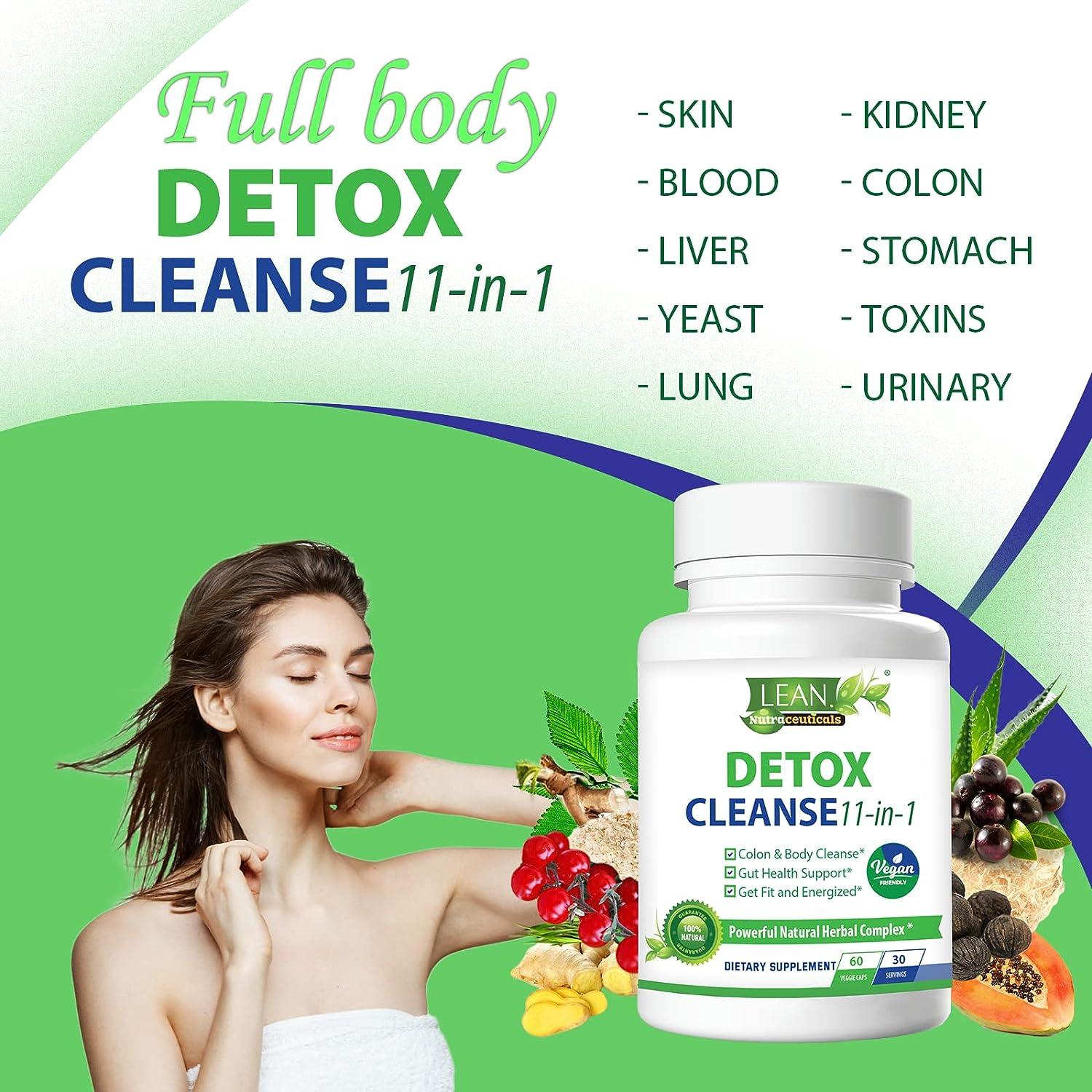 Detox Cleanse 11 in 1 Vegan Full Body Cleaner Super Colon Cleanse