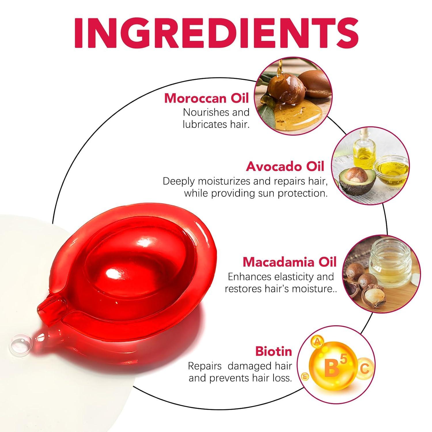 Hair Vitamin Serum Capsules - Moroccan Macadamia & Avocado