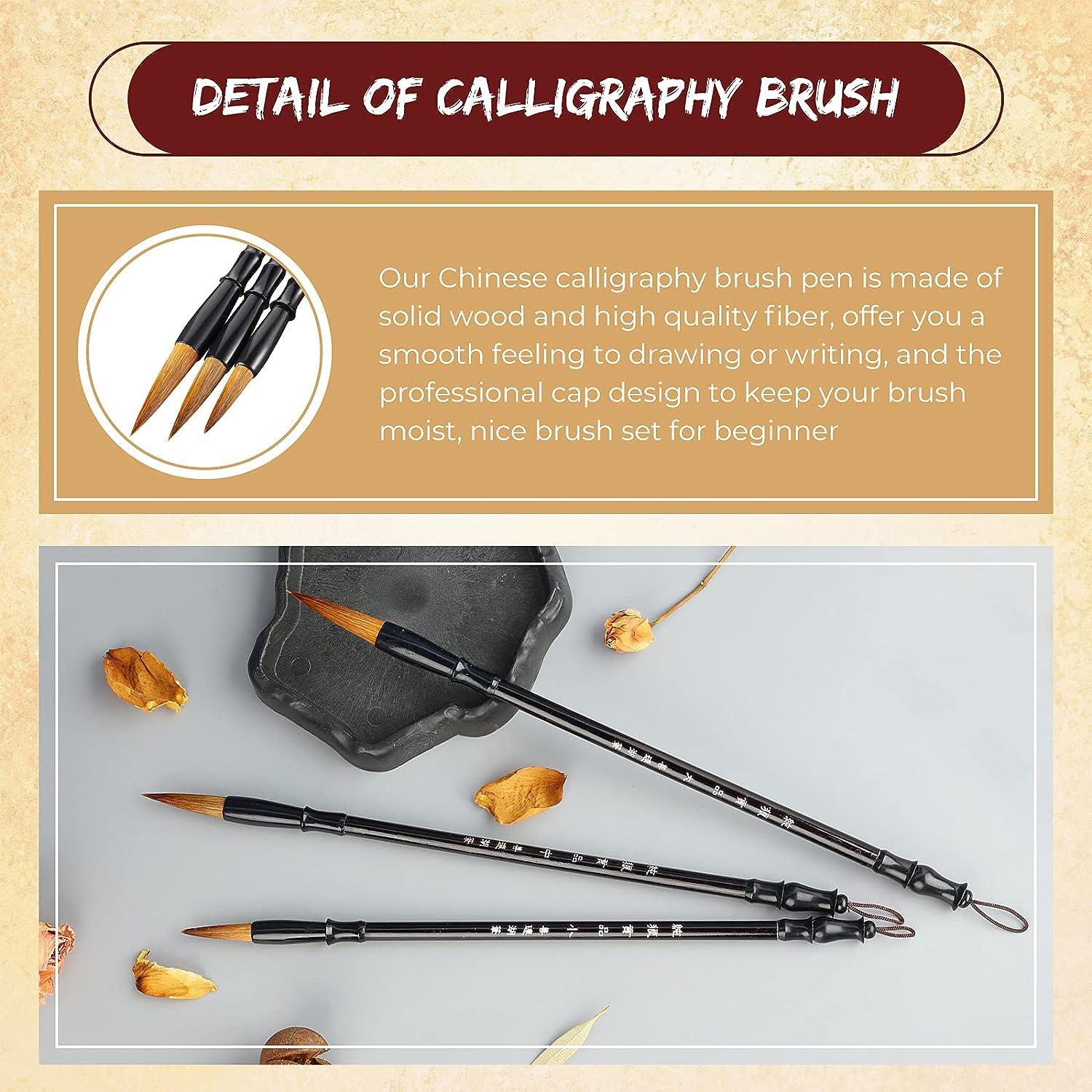 3 Pieces Chinese Calligraphy Brush Chinese Brush Pens Japanese