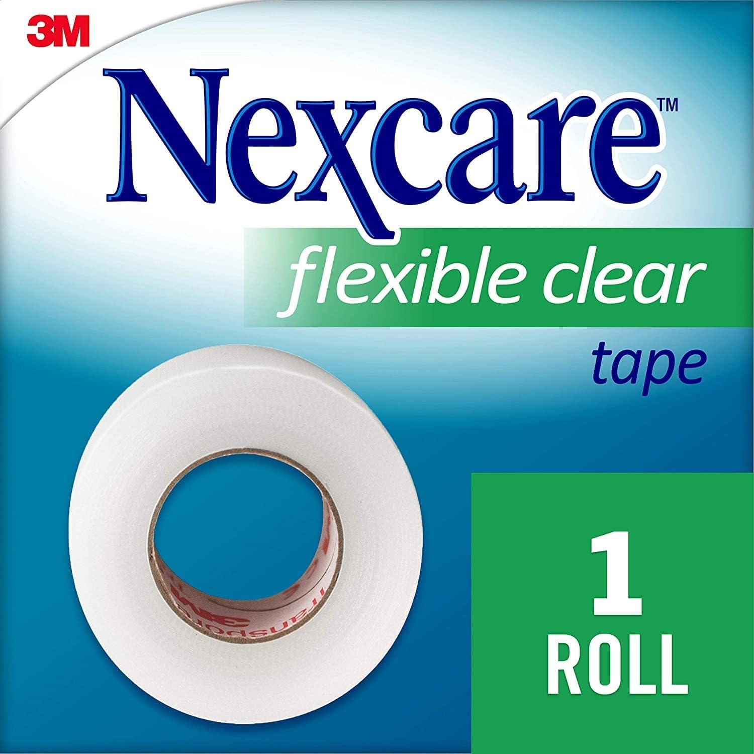 Nexcare Flexible Clear Tape 1 Inch 10 Yards