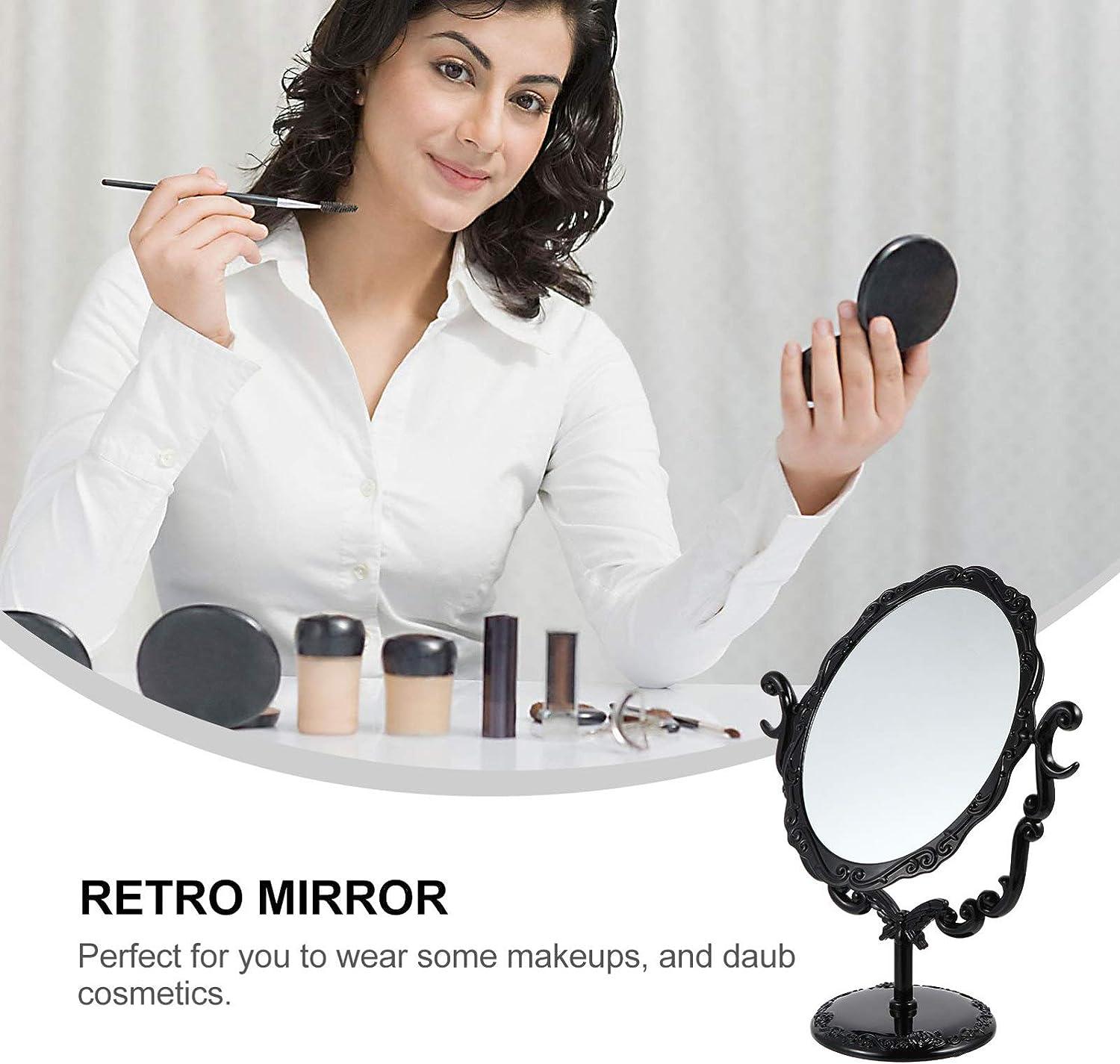 Vintage makeup hot sale mirror on stand