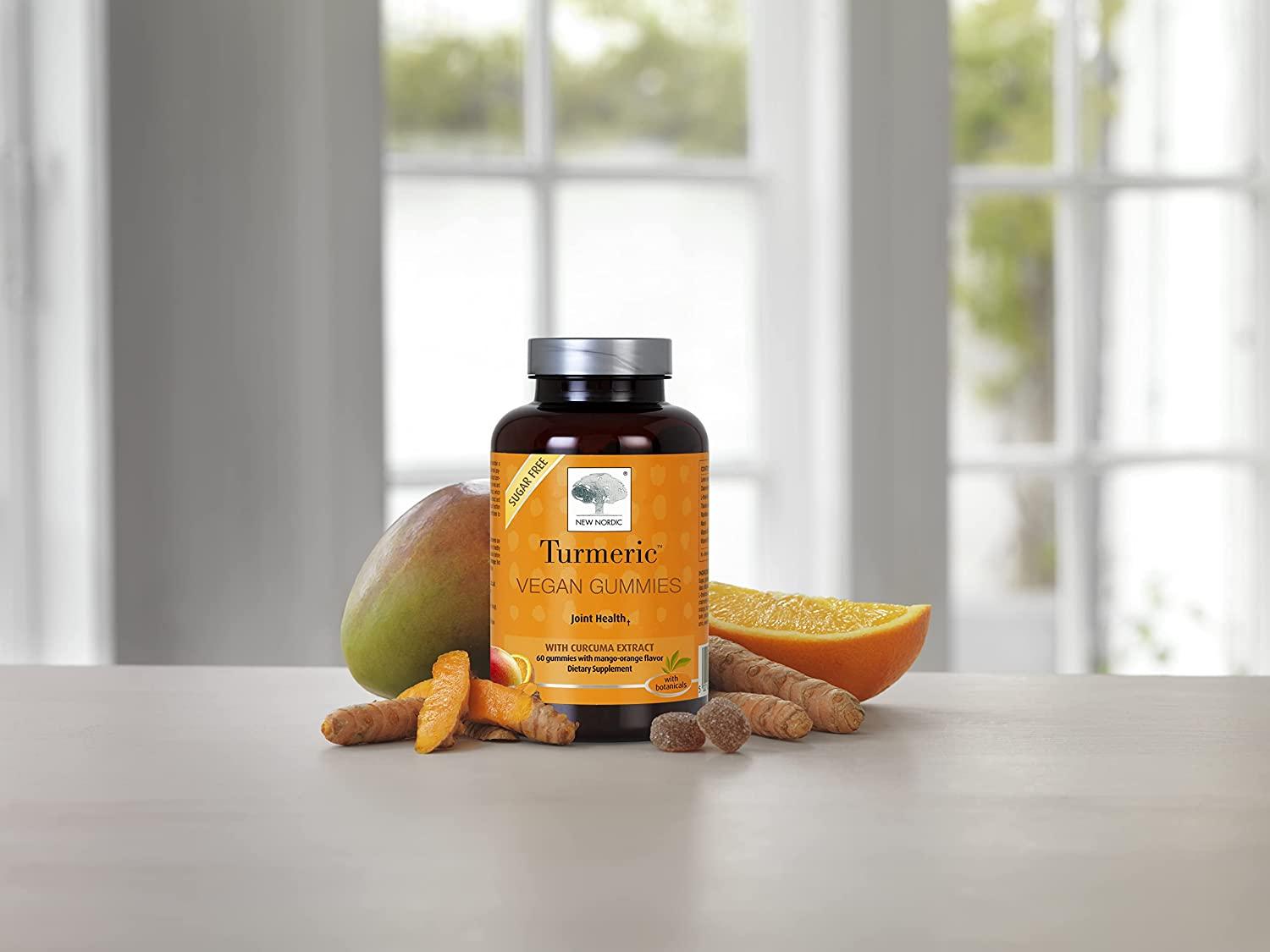 New Nordic Turmeric Vegan Gummies Curcuma Extract with MangoOrange