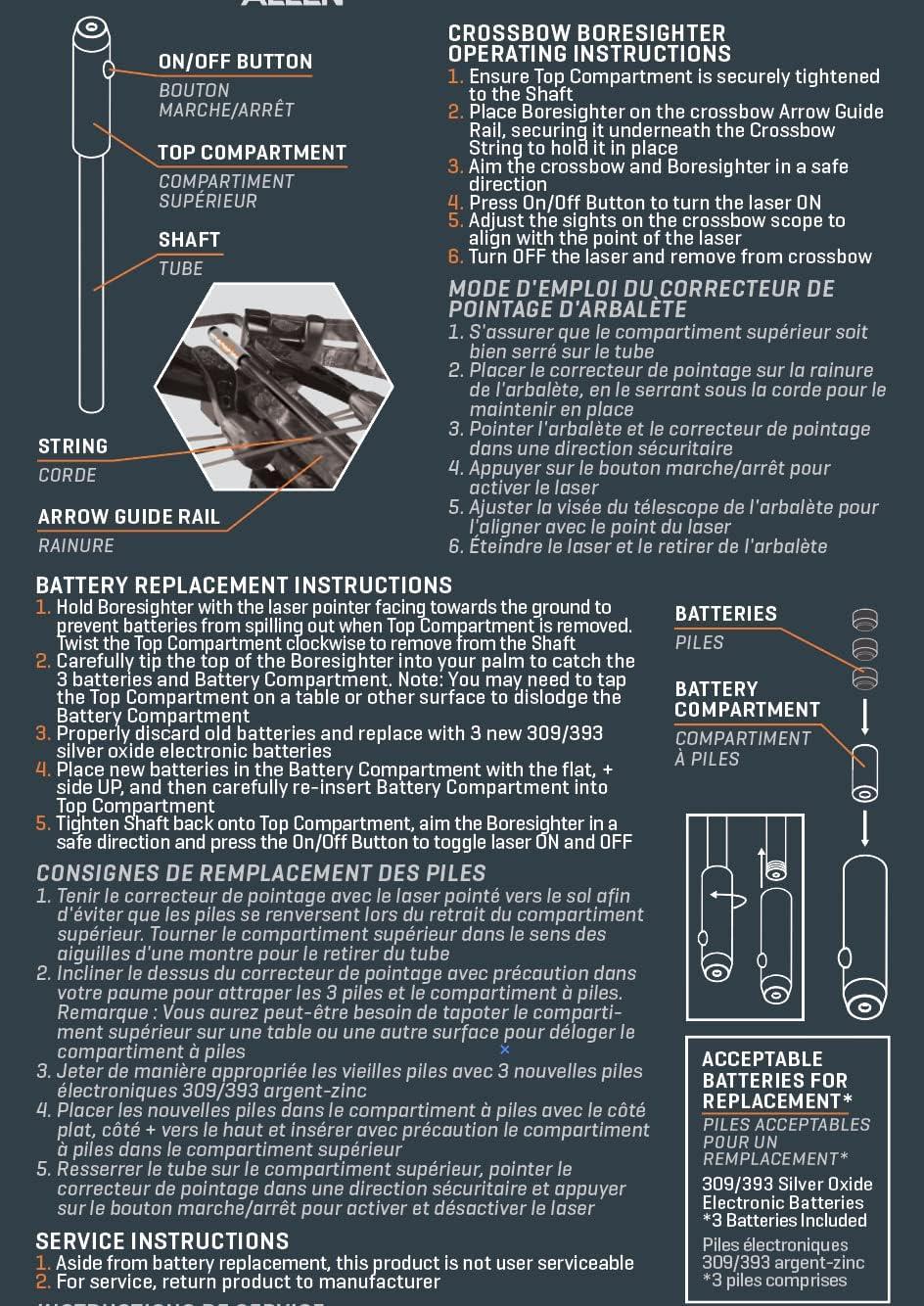 Allen Company Titan Crossbow Red Laser Boresighter Gray/Orange