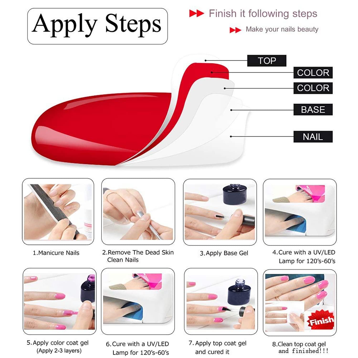 Vishine 15ml No Wipe Top Coat Base Coat Gel Nail Polish Soak off UV LED