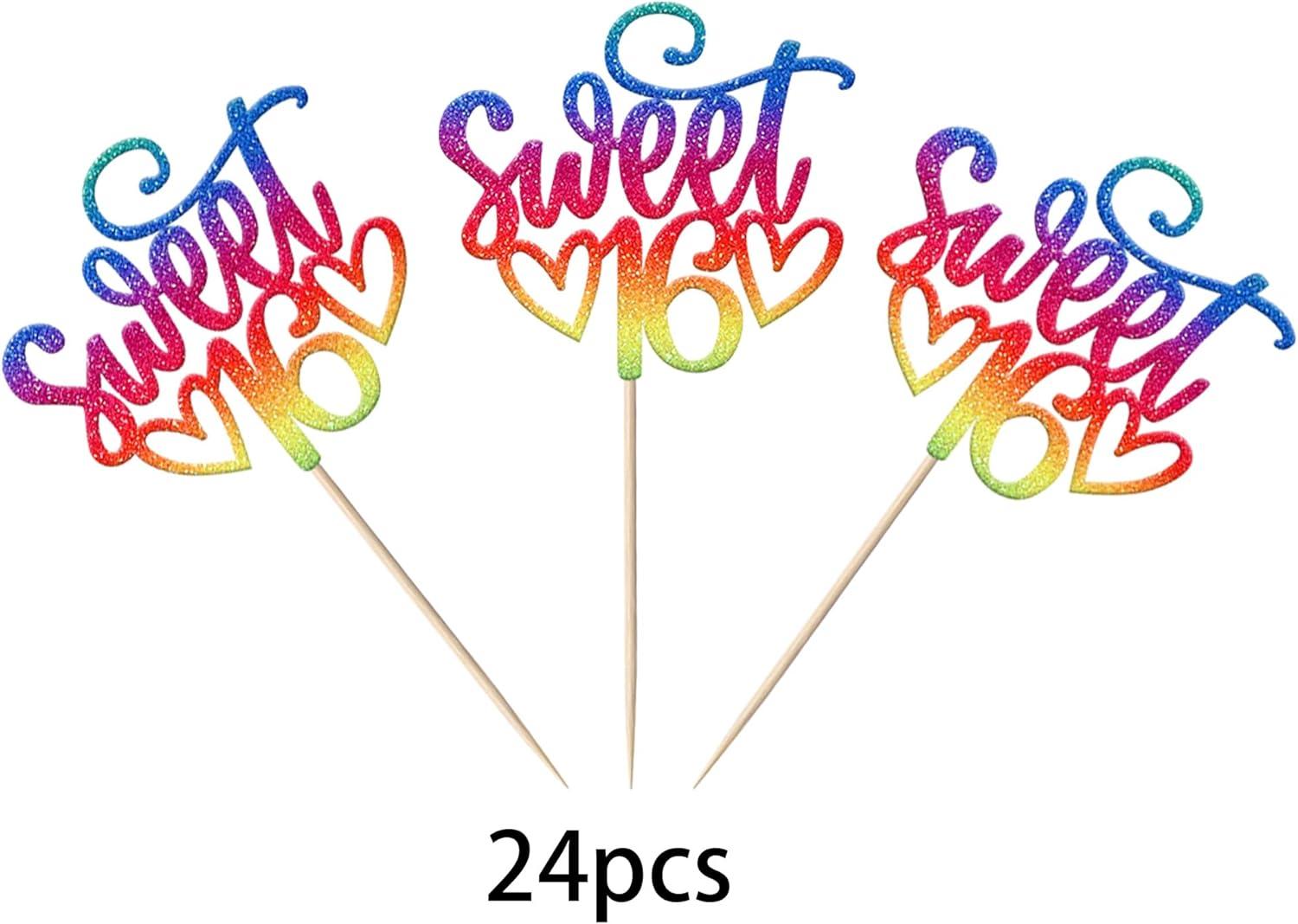 Sweet 16 Cupcake Picks