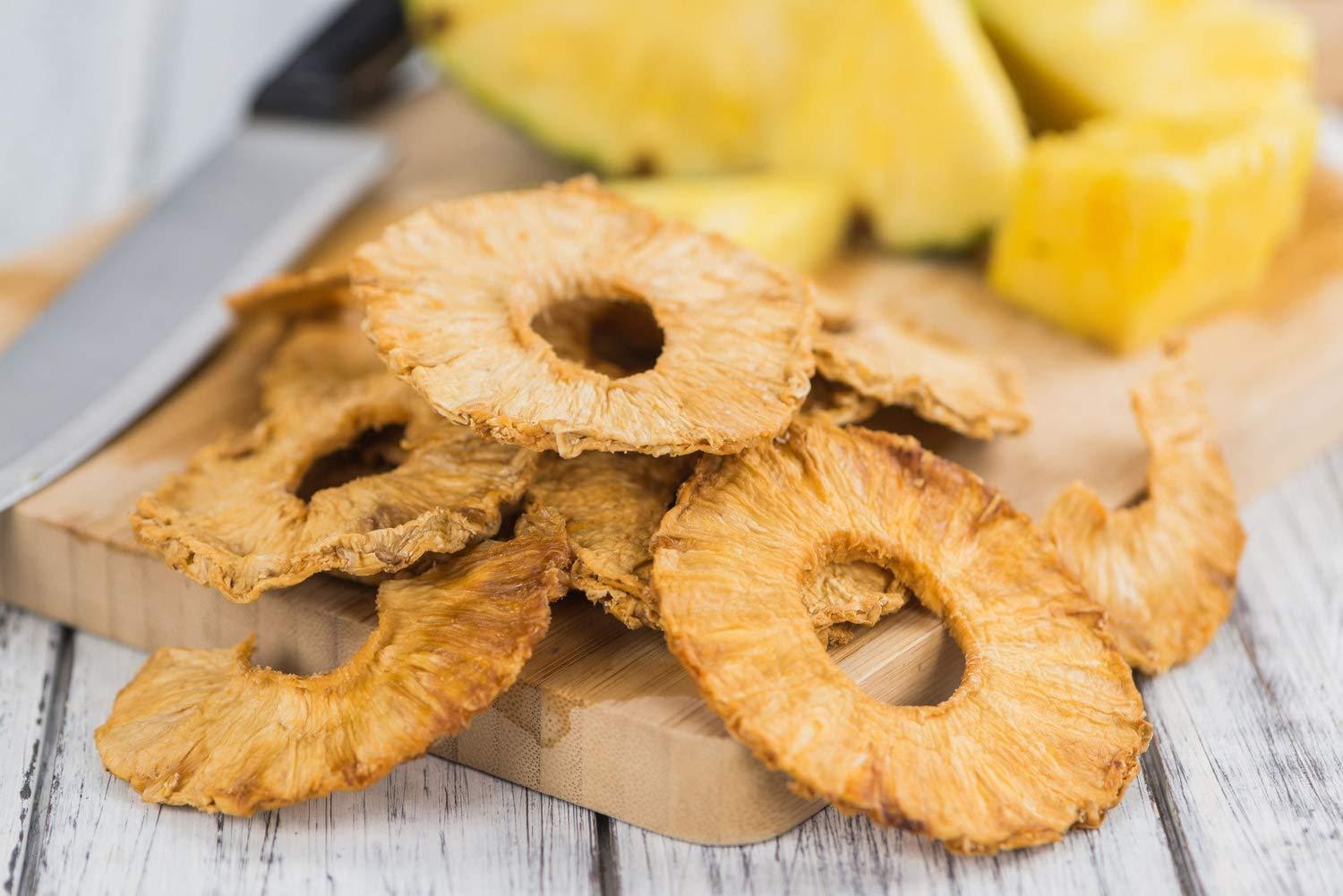 Organic Dried Pineapple Rings, 1 Pound NonGMO, Flavorful Chewy Fruit