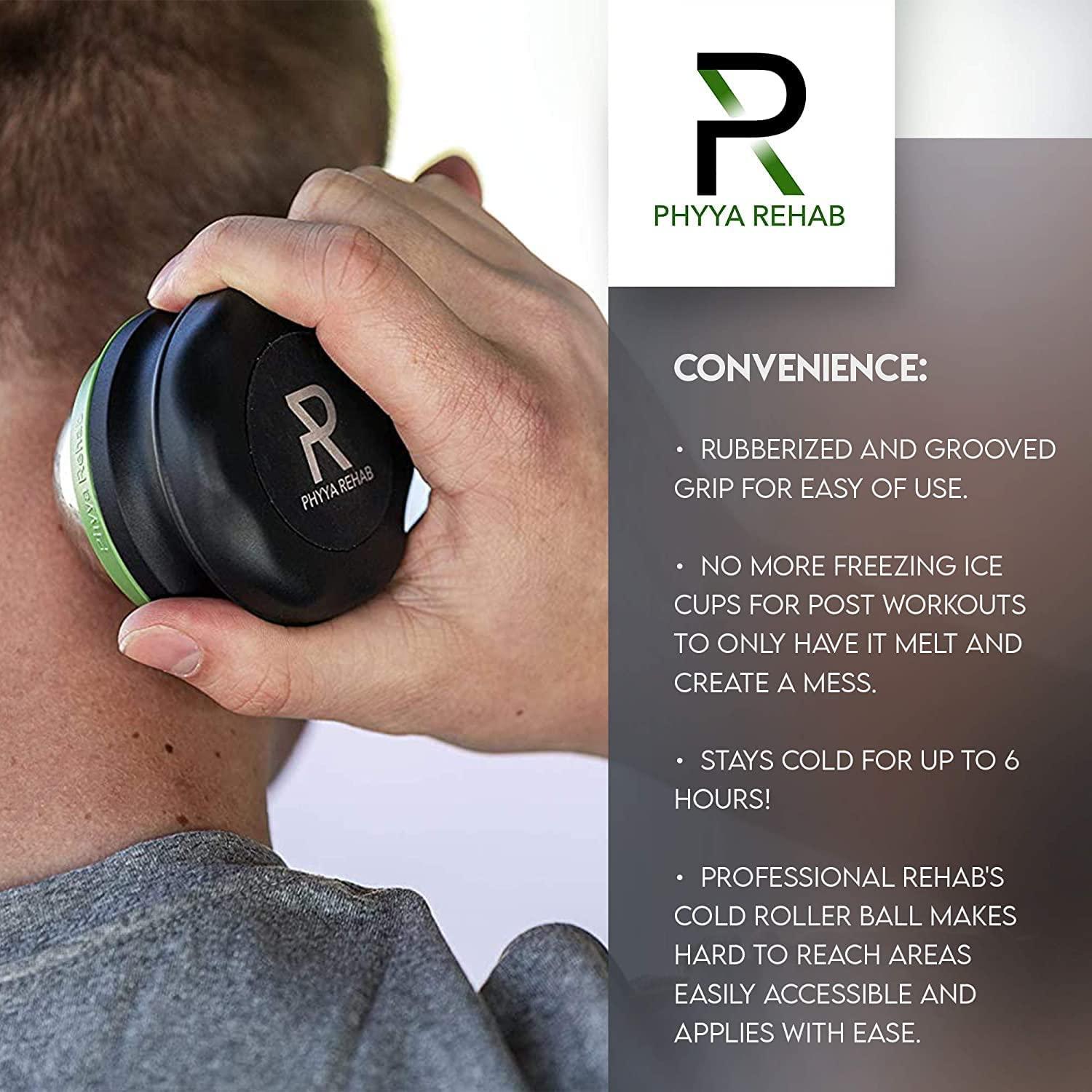 Phyya Rehab Cold Massage Roller Ball for Deep Tissue Relief & Plantar Fasciitis Ice Roller for