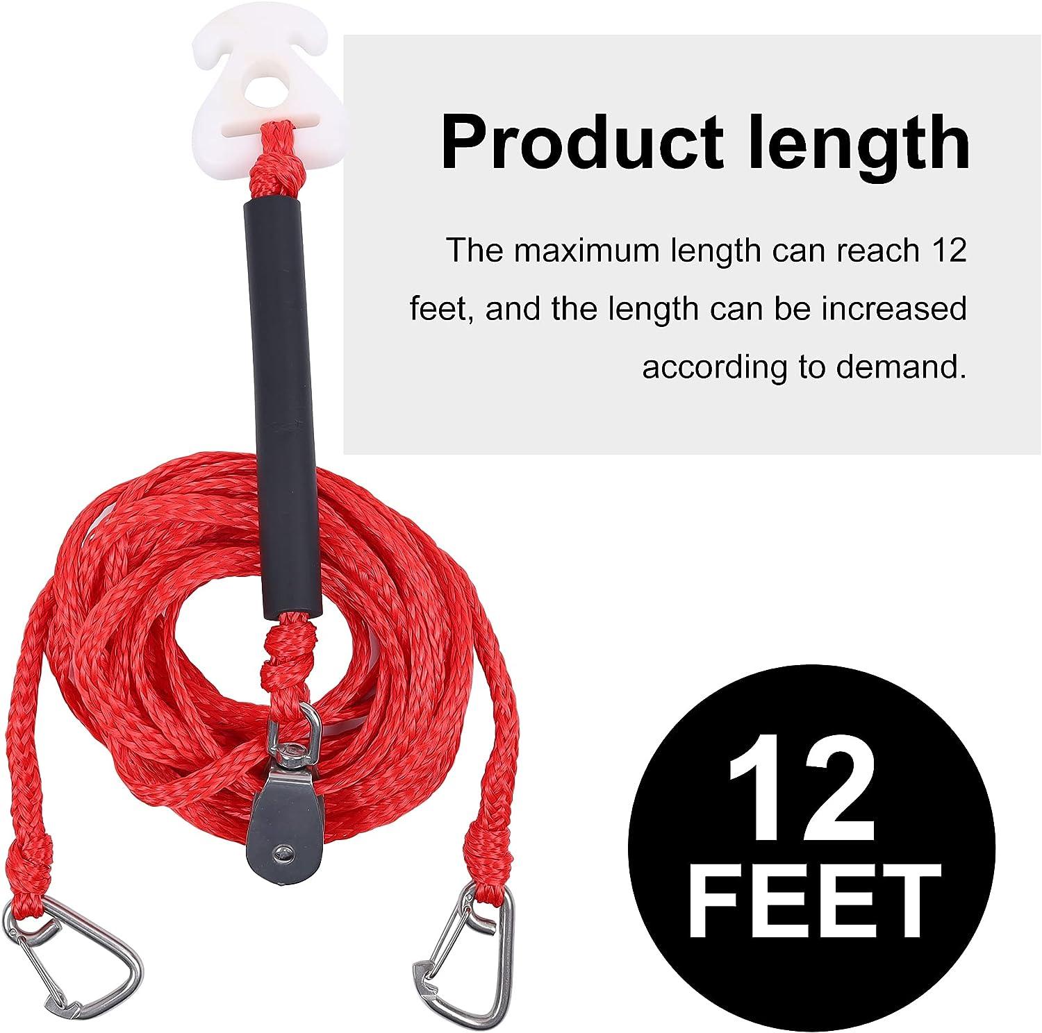 Jranter Watersports Heavy Duty Tow Harness with D Rings,13 Feet(6'+6+1') Boat  Tow Harness for Towing Towable Tube, Water Ski, Wakeboard, Red