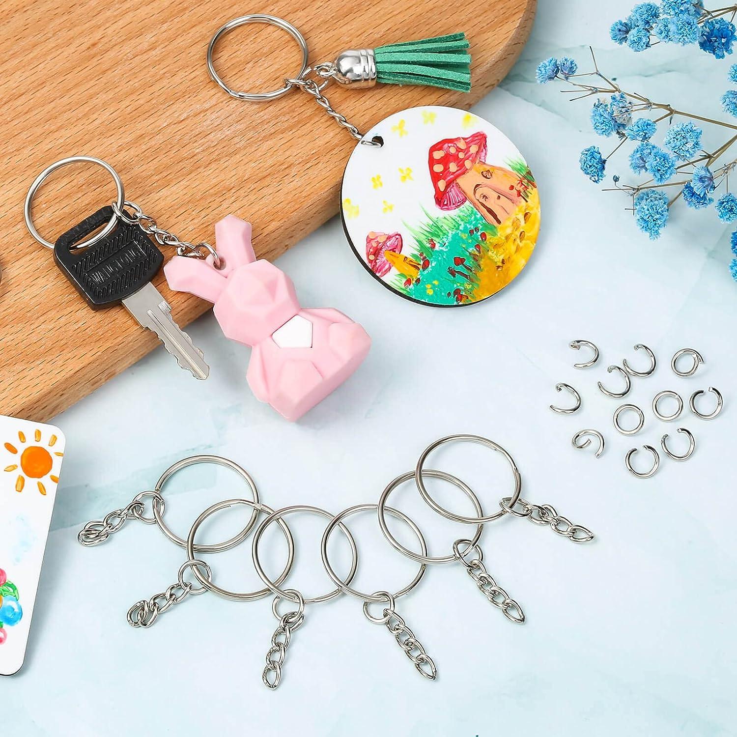 Keychain Making Supplies Paxcoo 50Pcs Keychains with Chain and 50