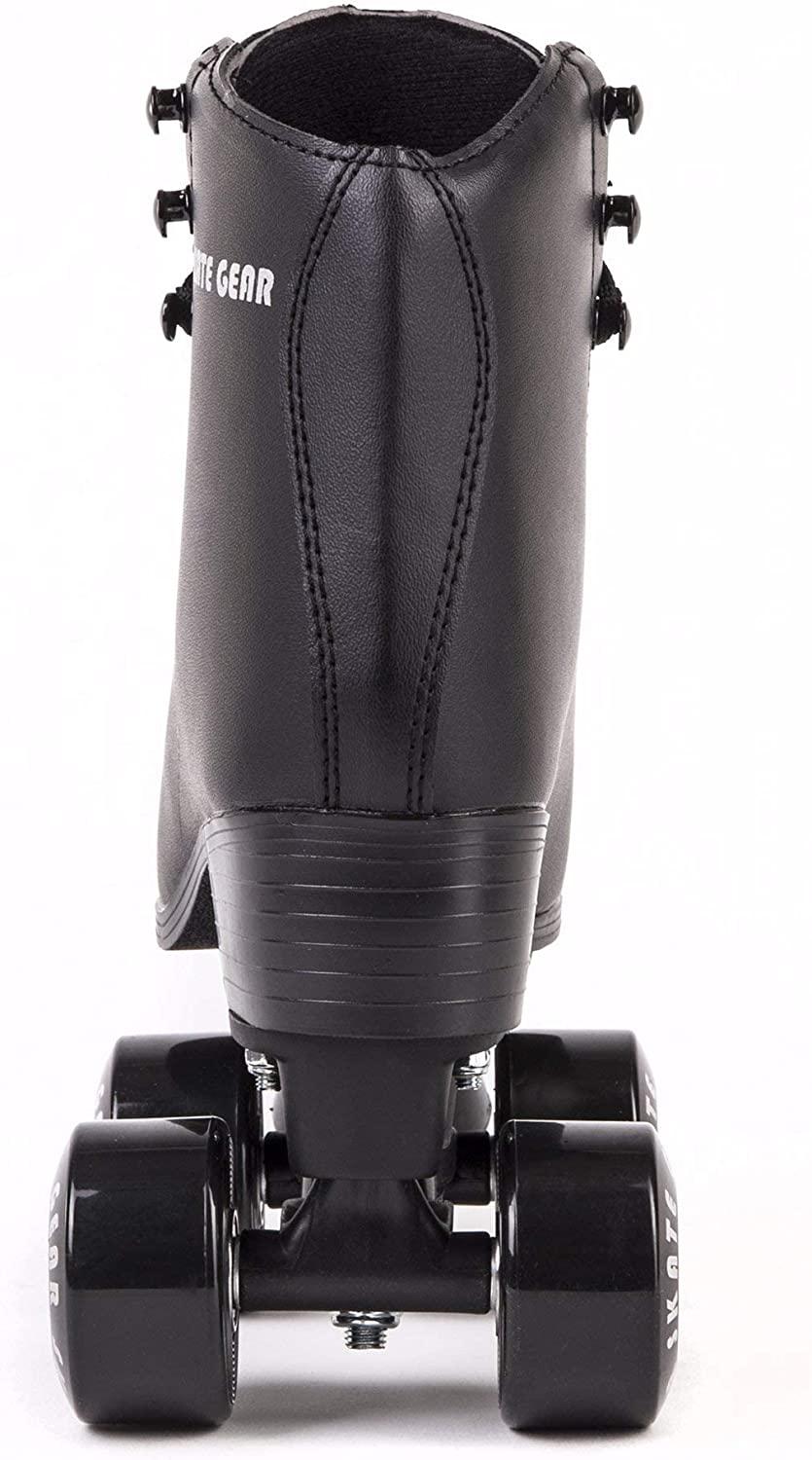 Skate Gear Retro Quad Design Roller Skates Ankle Support Black Women's 8 / Men's 7