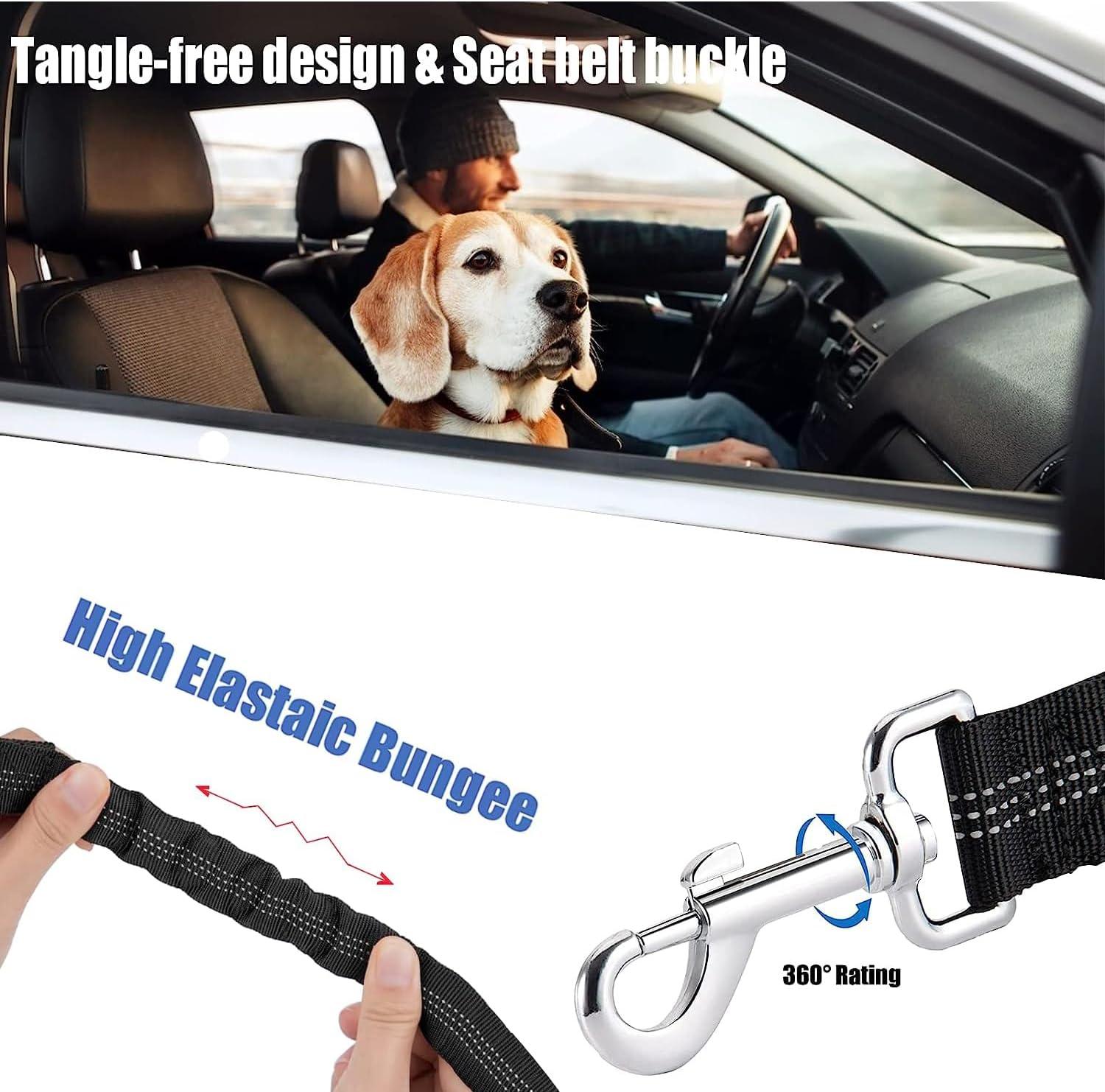 GoBuyer Dog Car Headrest Seat Belt 2 Pack For Pet Dogs Safety Harness Travel Accessories In UK