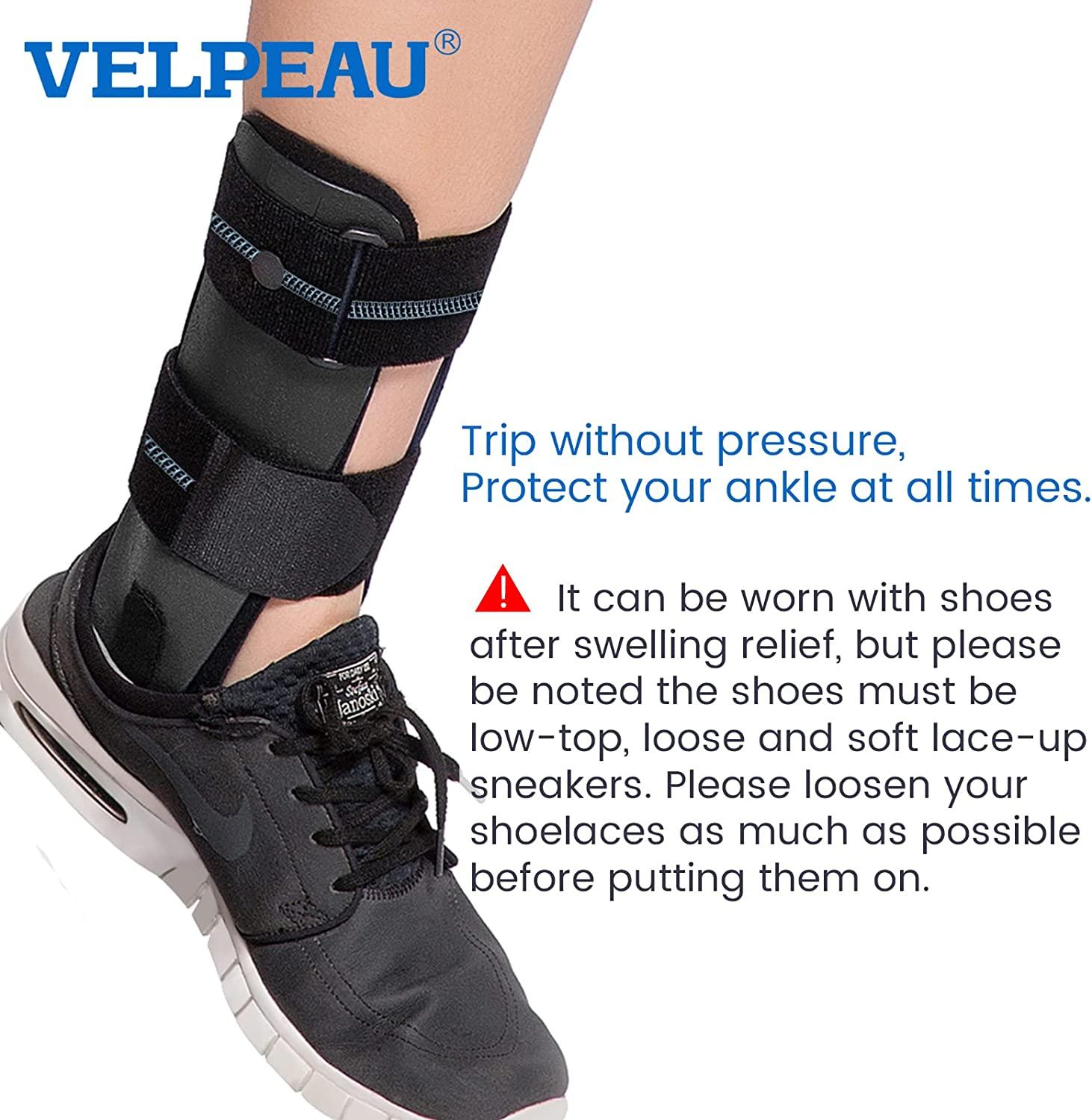 VELPEAU Ankle Brace - Stirrup Ankle Splint - Adjustable Rigid ...