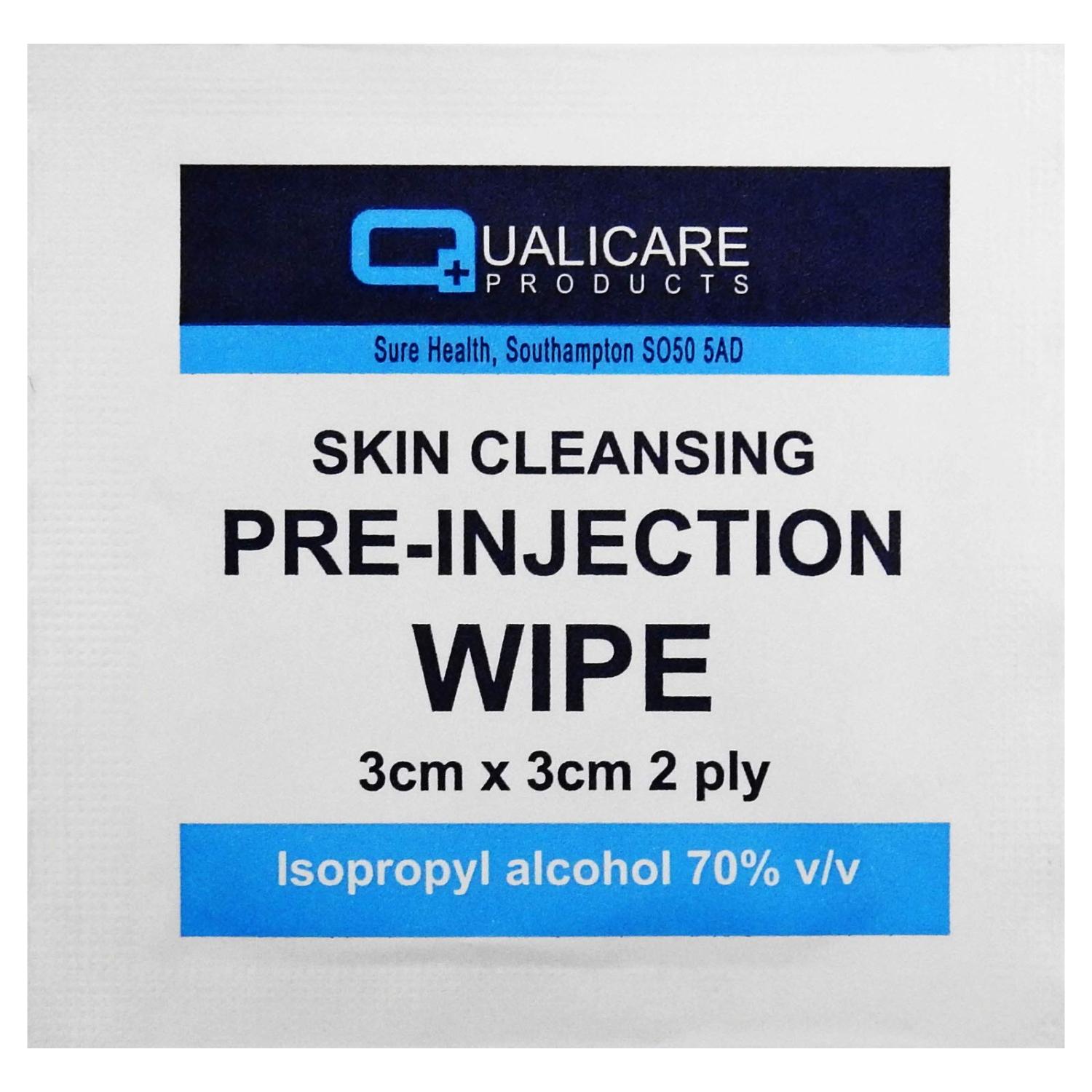 Qualicare 70 Isopropyl Alcohol PreInjection Skin Cleansing First Aid