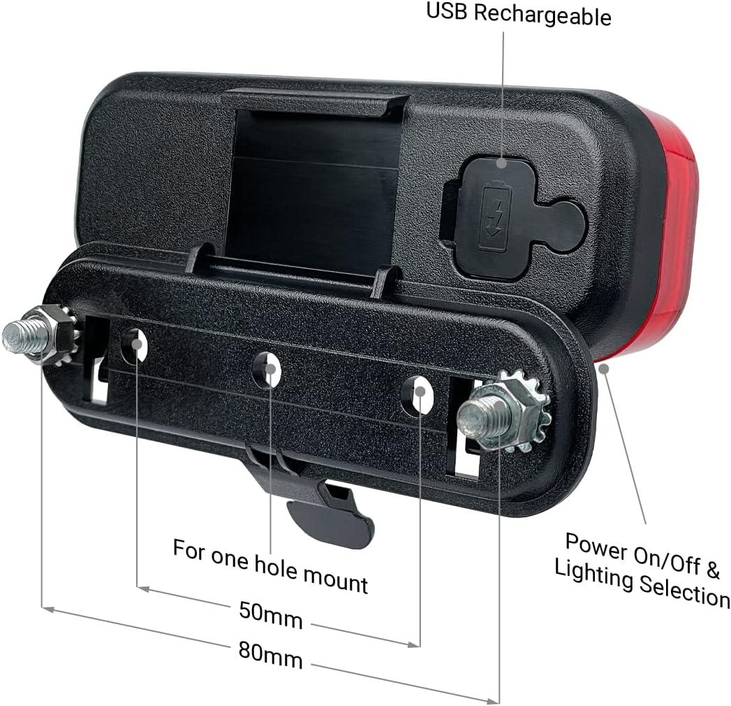 BikeSpark Auto-Sensing Rear Light G4R2022 USB Rechargeable 240HRs