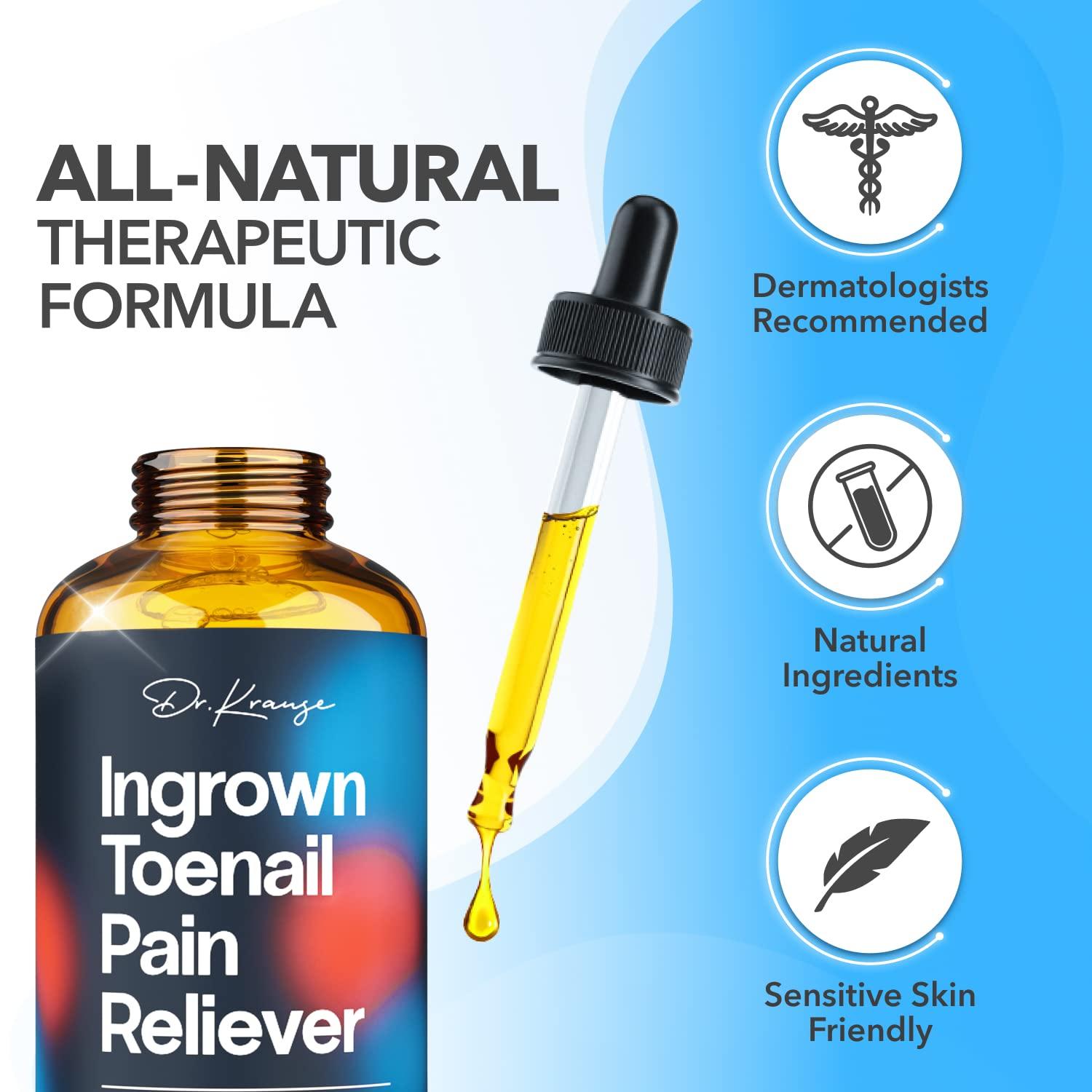 Dr. Krause Ingrown Toenail Treatment Kit Gel Toe Caps, File, Pain