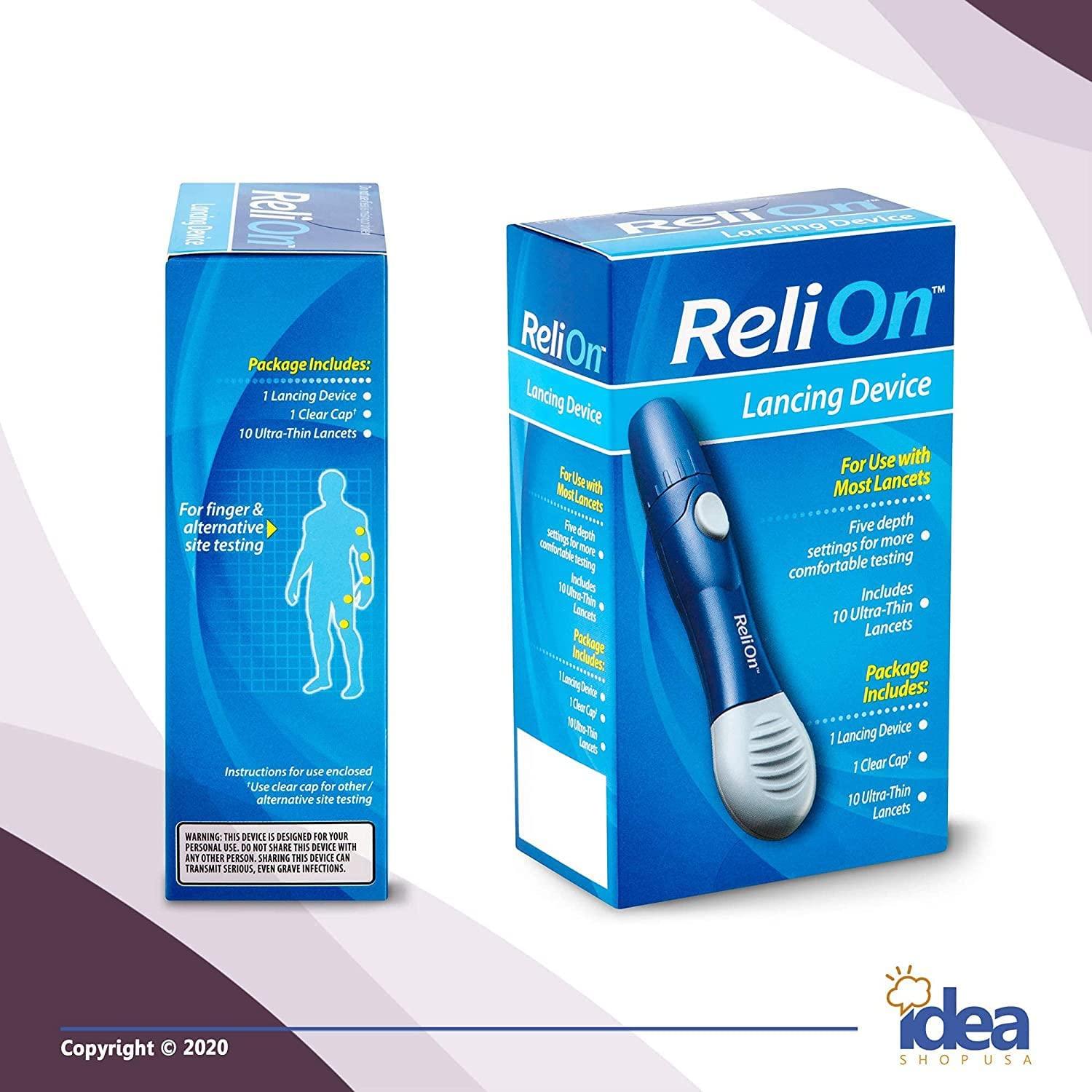 ReliOn Lancing Device +"Look After Your Diabetes Better Idea Guide