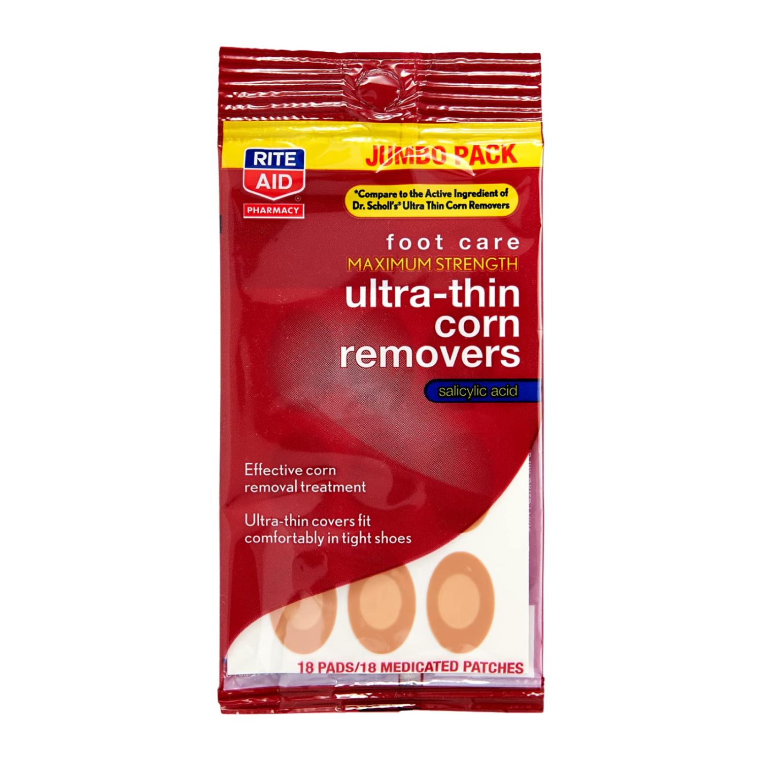 Rite Aid Maximum Strength Corn Removers 18 Pads with Salicylic Acid