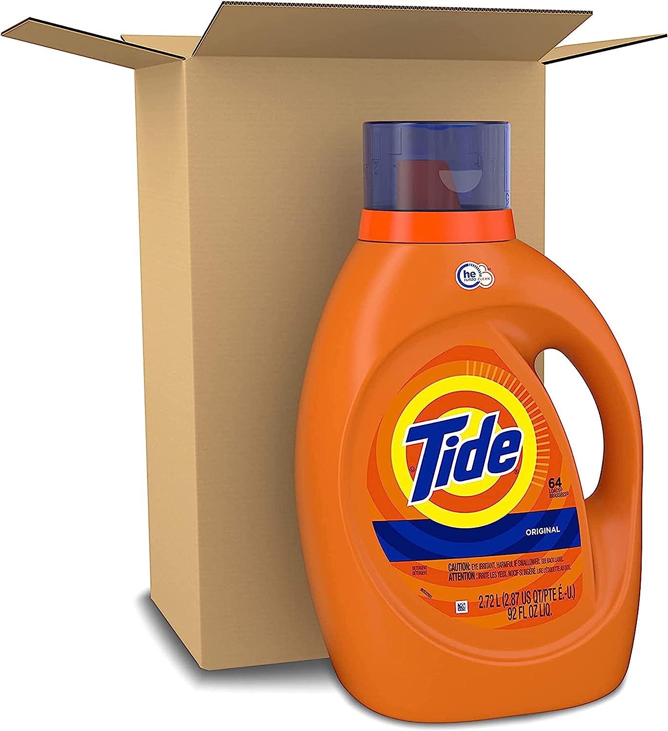 Tide High Efficiency Liquid Laundry Detergent, Original Scent, 64 Loads