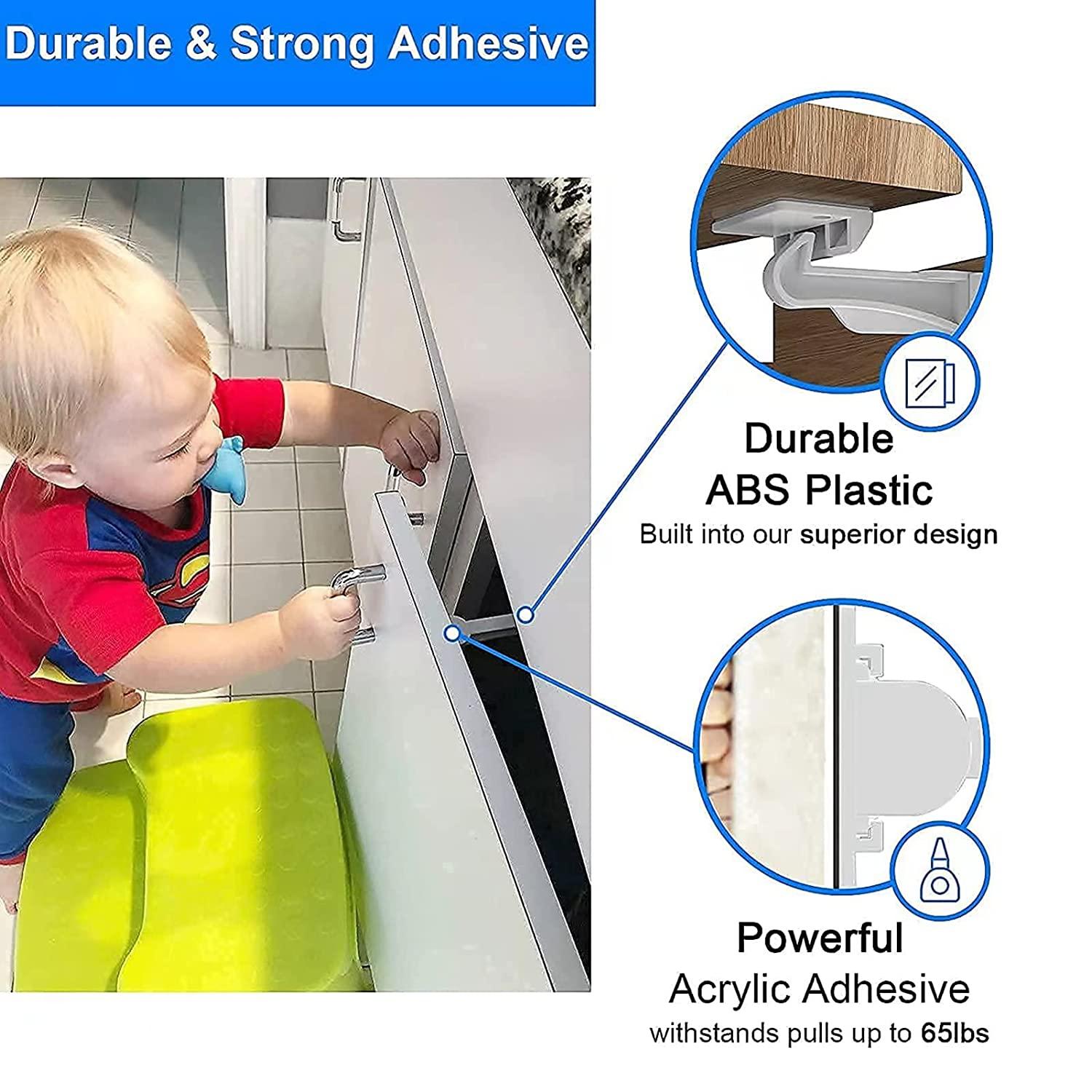 Upgraded Invisible Baby Proofing Cabinet Latch Locks
