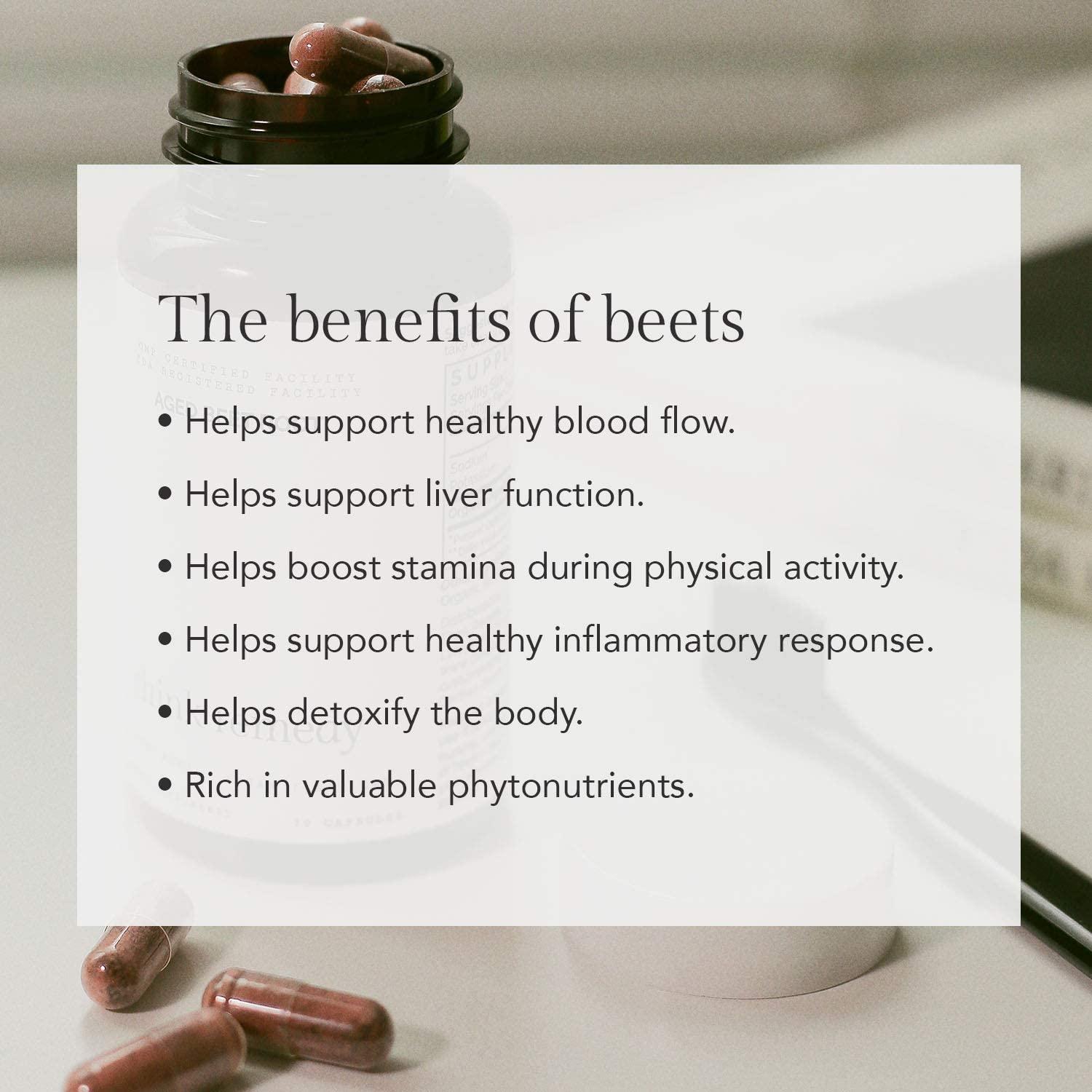 Aged Beet Root Capsules Beet Pills for High Blood Pressure and