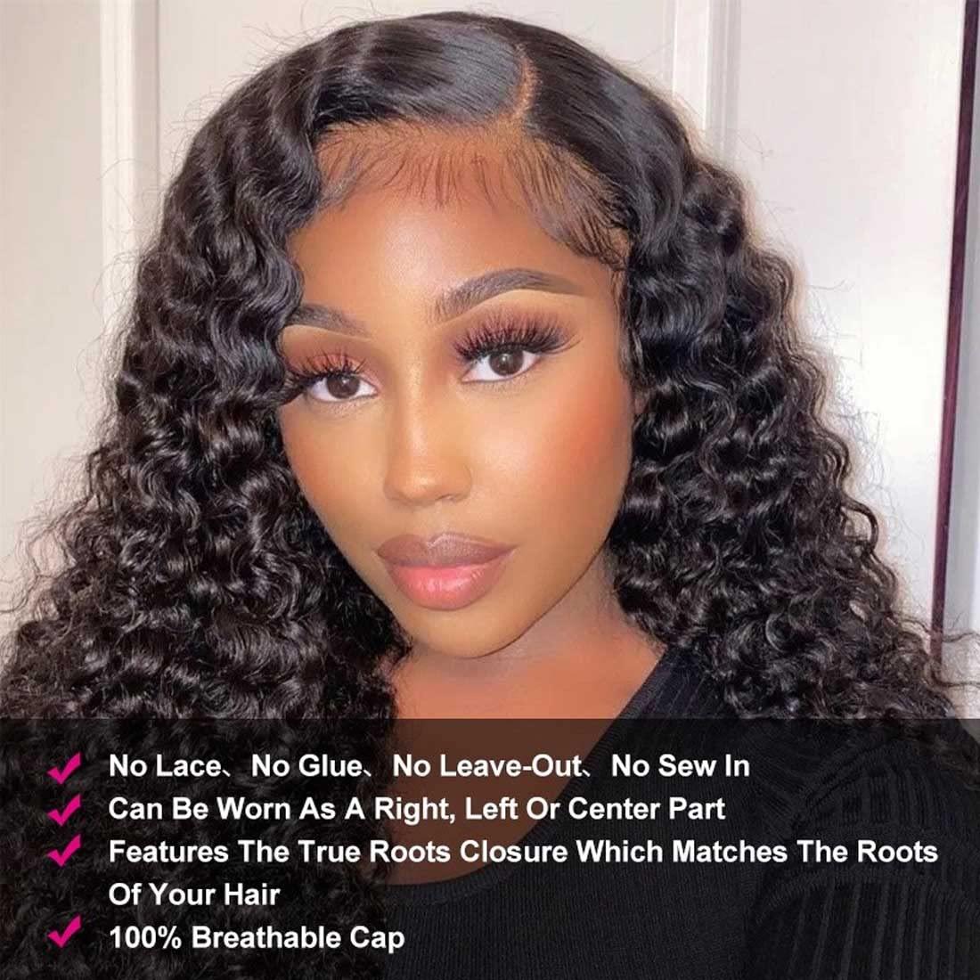 Beauty Forever Kinky Curly U Part Human Hair Wig 4x1 inch Small Leave
