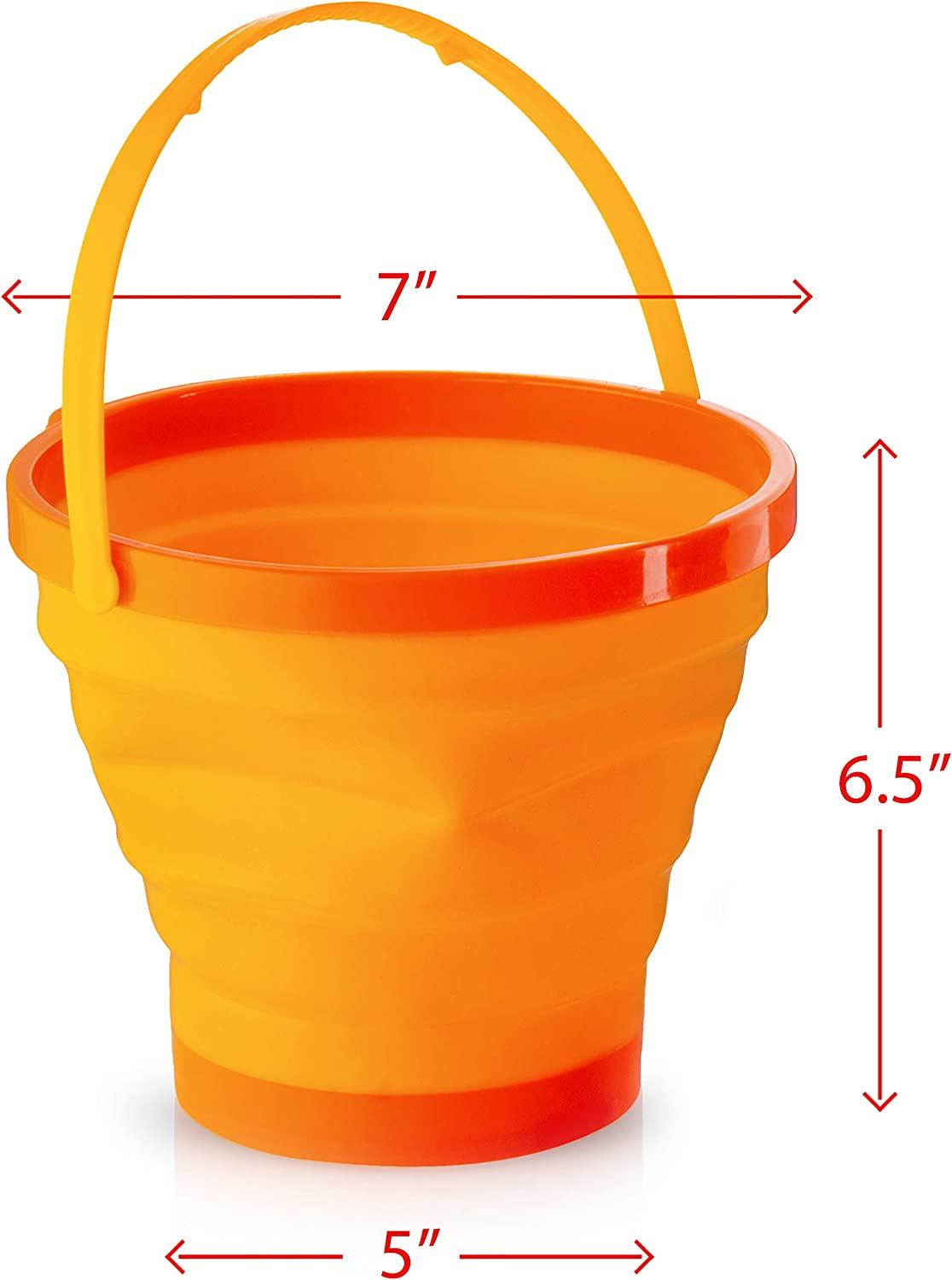 Foldable Bucket, 3PCS Foldable Pail Bucket Collapsible Buckets with Rake  and Shovel for , Dog Bowls, Camping 